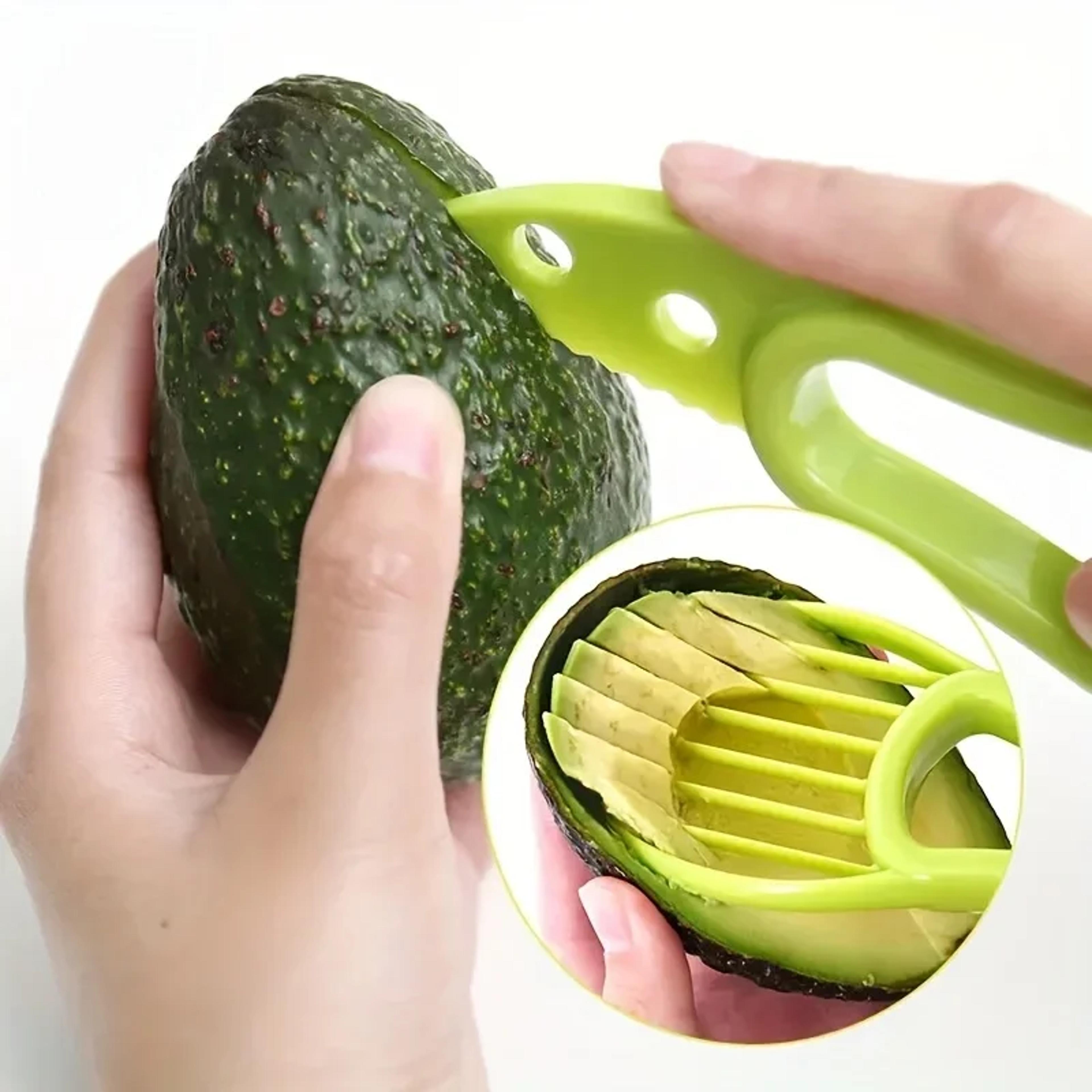 outdoor home kitchen 3 in 1 avocado slicer, multifunctional cutting tool, camping cooking accessories