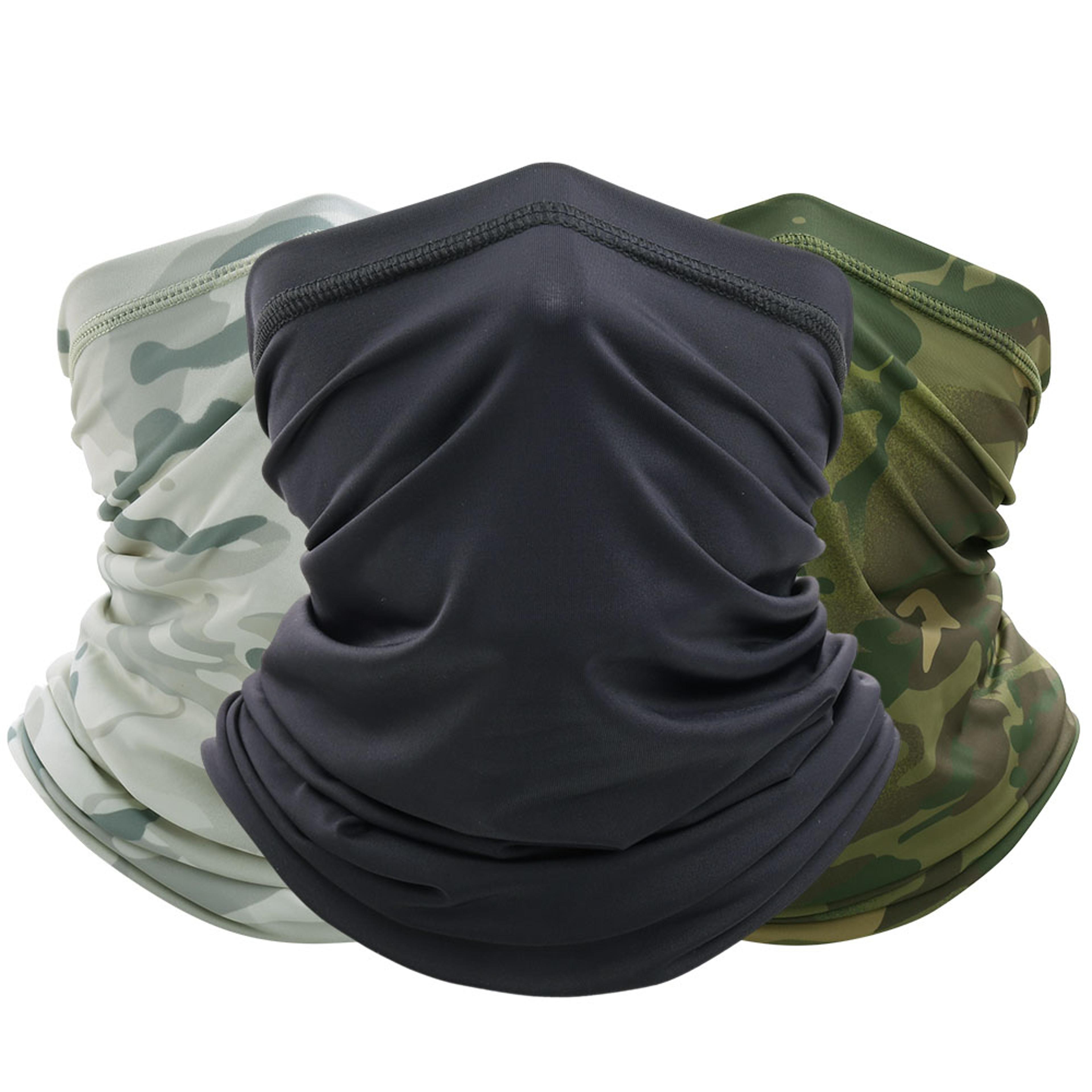 men's breathable neck gaiter scarf, camo tactical face mask for running hiking skiing sports, bicycle