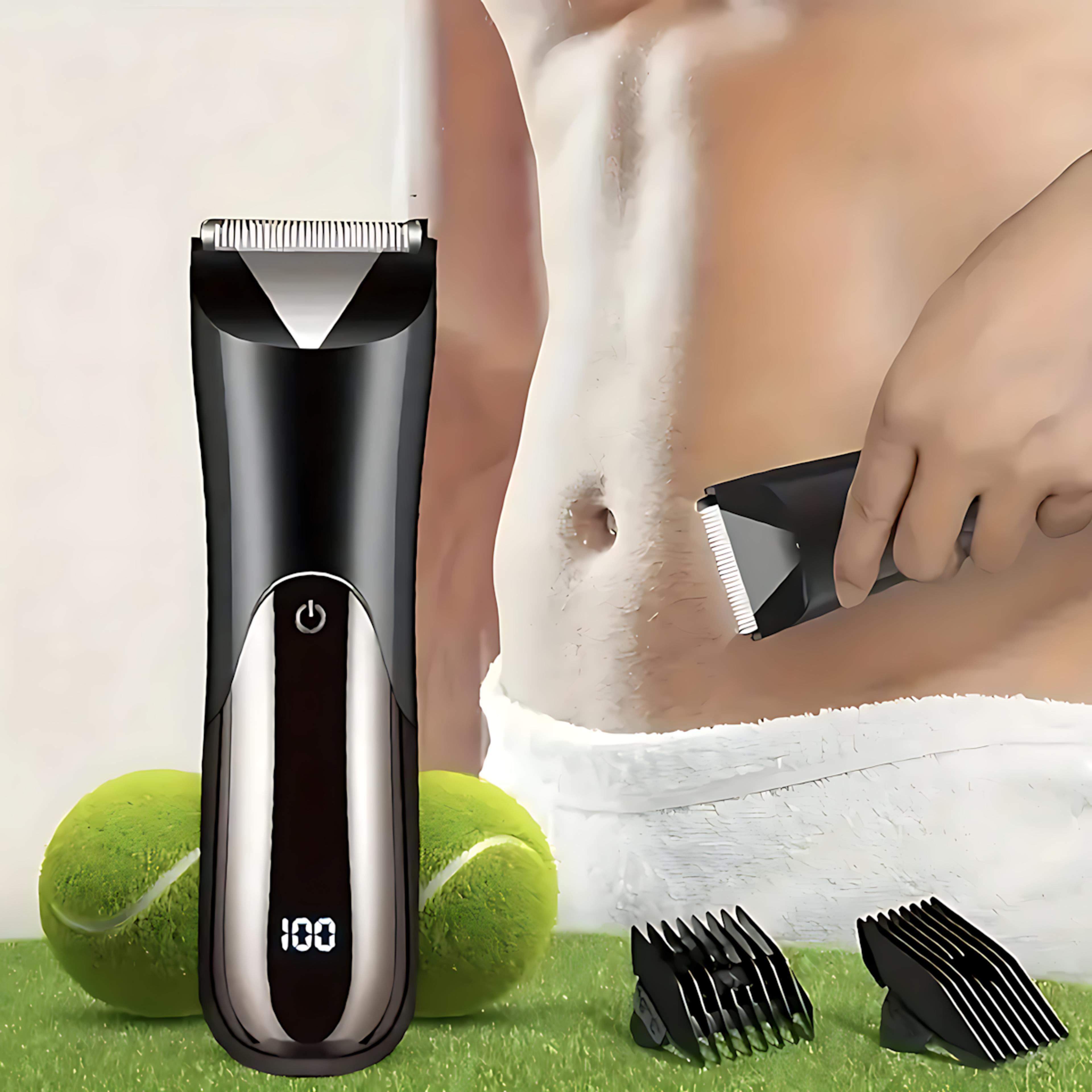 trimmer shaver for man electric, usb rechargeable li-ion battery display, precision beard, whisker, sideburns razor