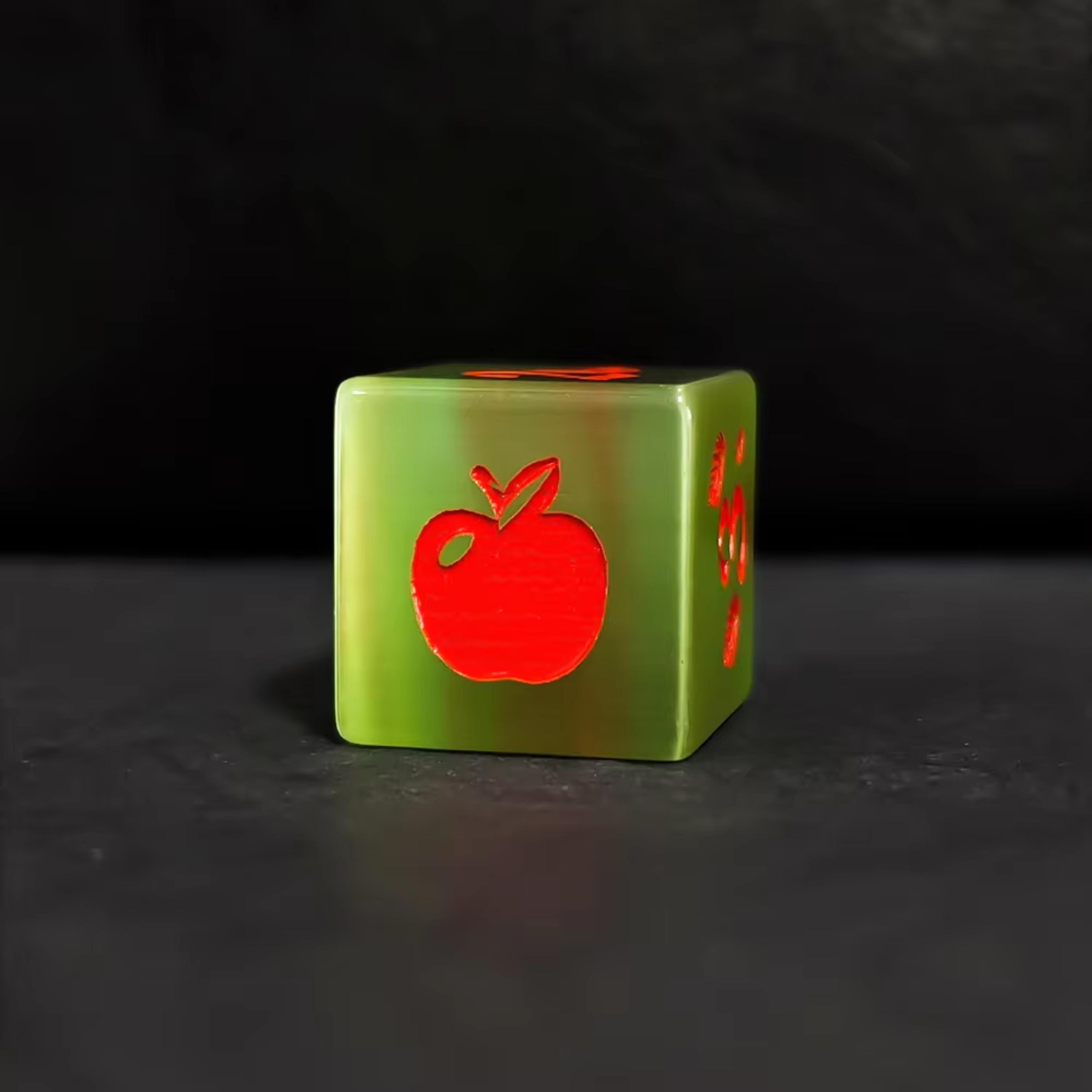 sided dice cube, game dice, glass apple desktop chessboard, entertainment toys