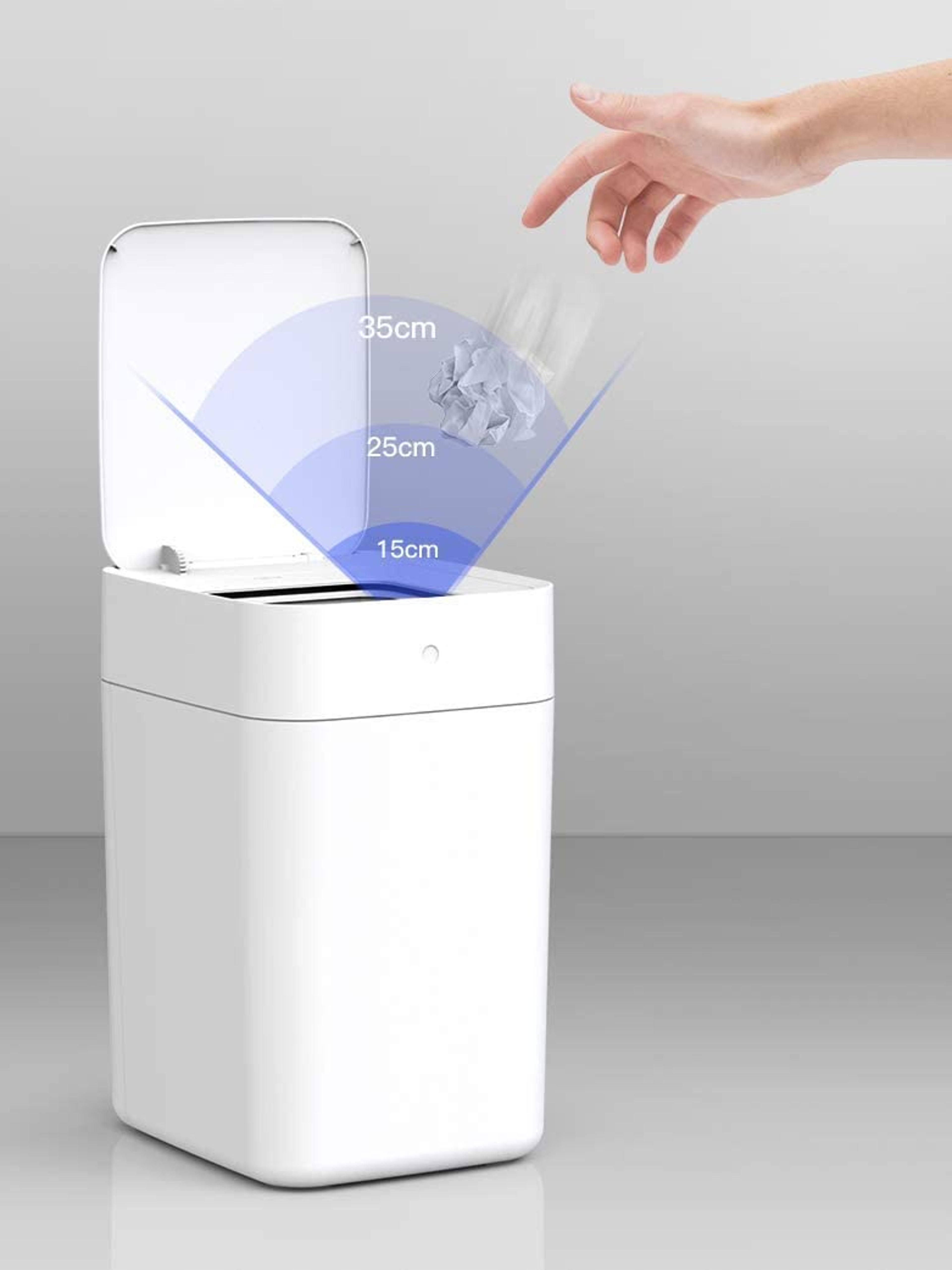 townew automatic kitchen garbage bin, waterproof smart sensor bin with lid, sensing bathroom garbage