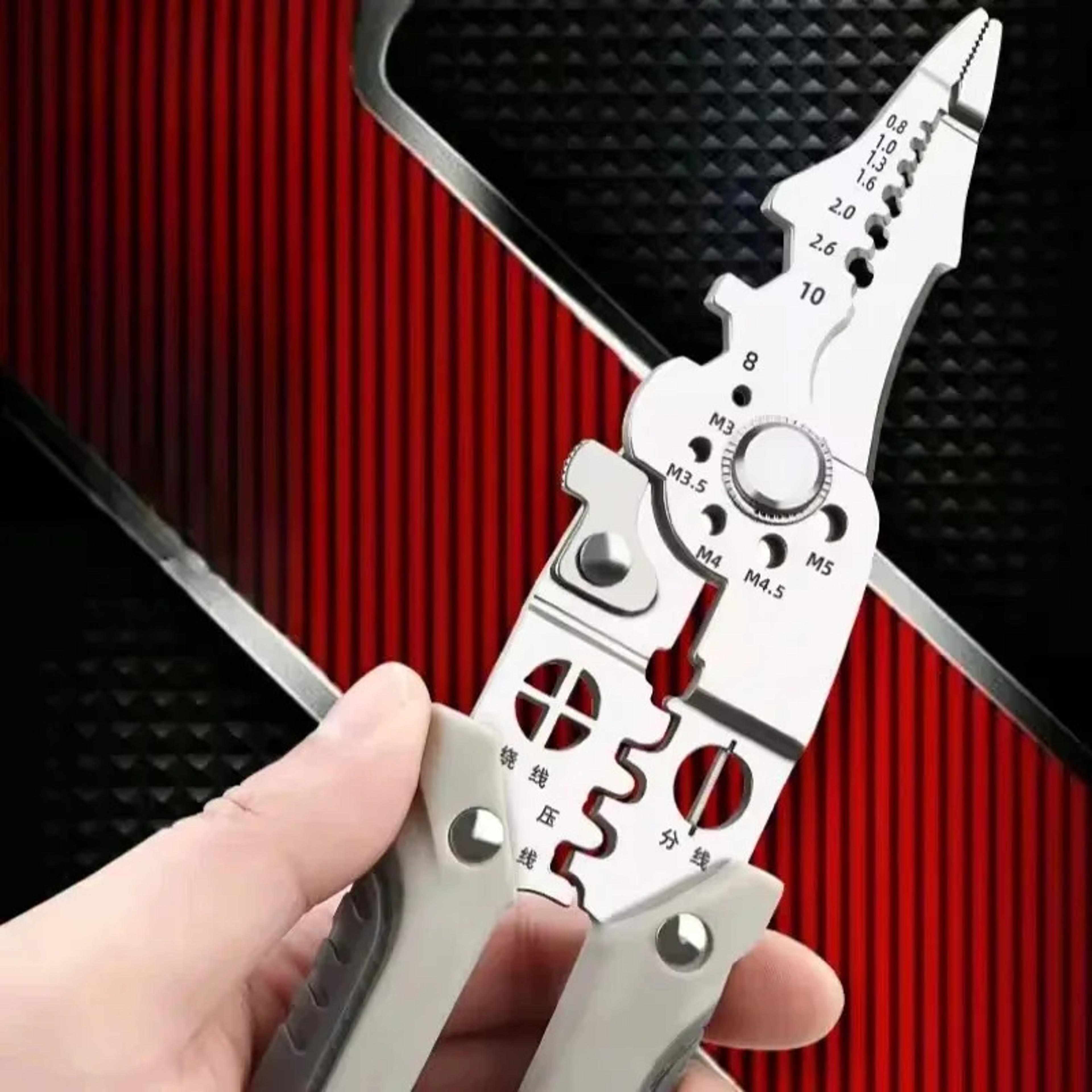 electrician pliers for wire splitting and stripping - multi functional tool for electricians