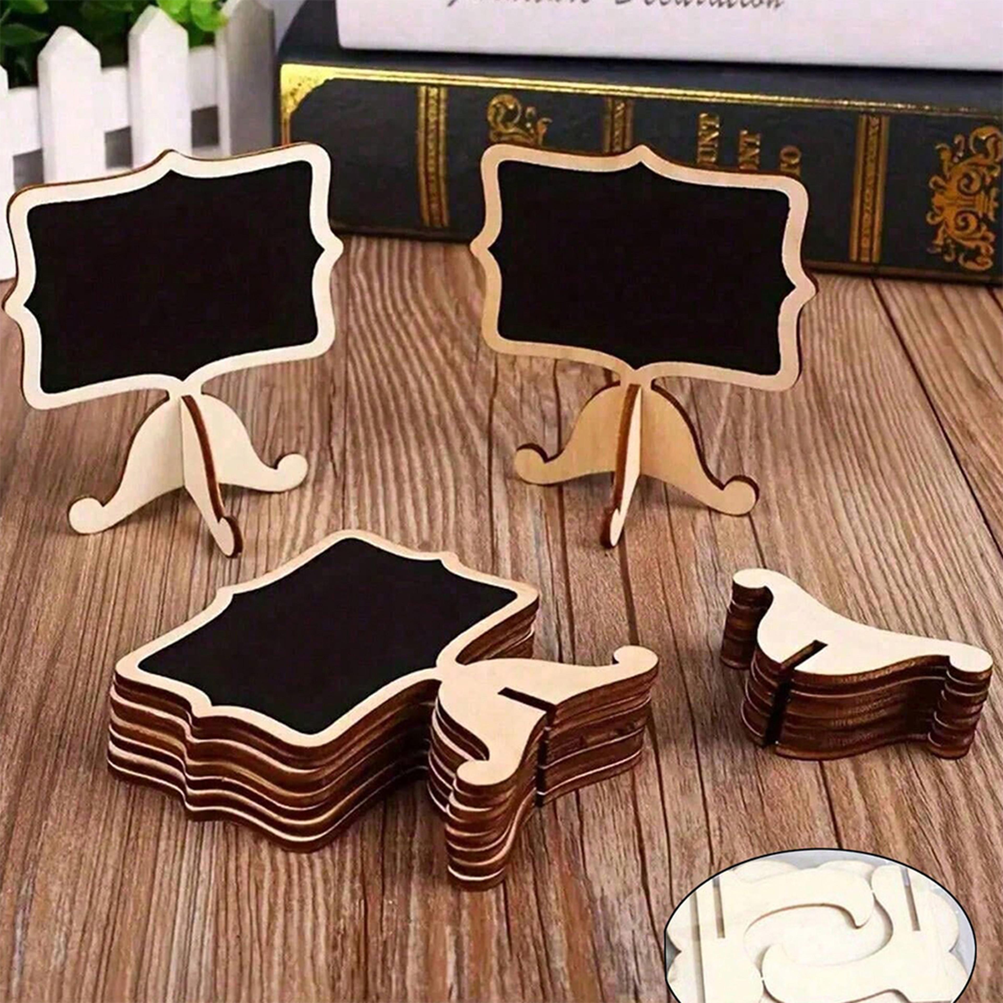 wooden chalkboards for weddings, mini chalkboard signs with easel, birthday message labels