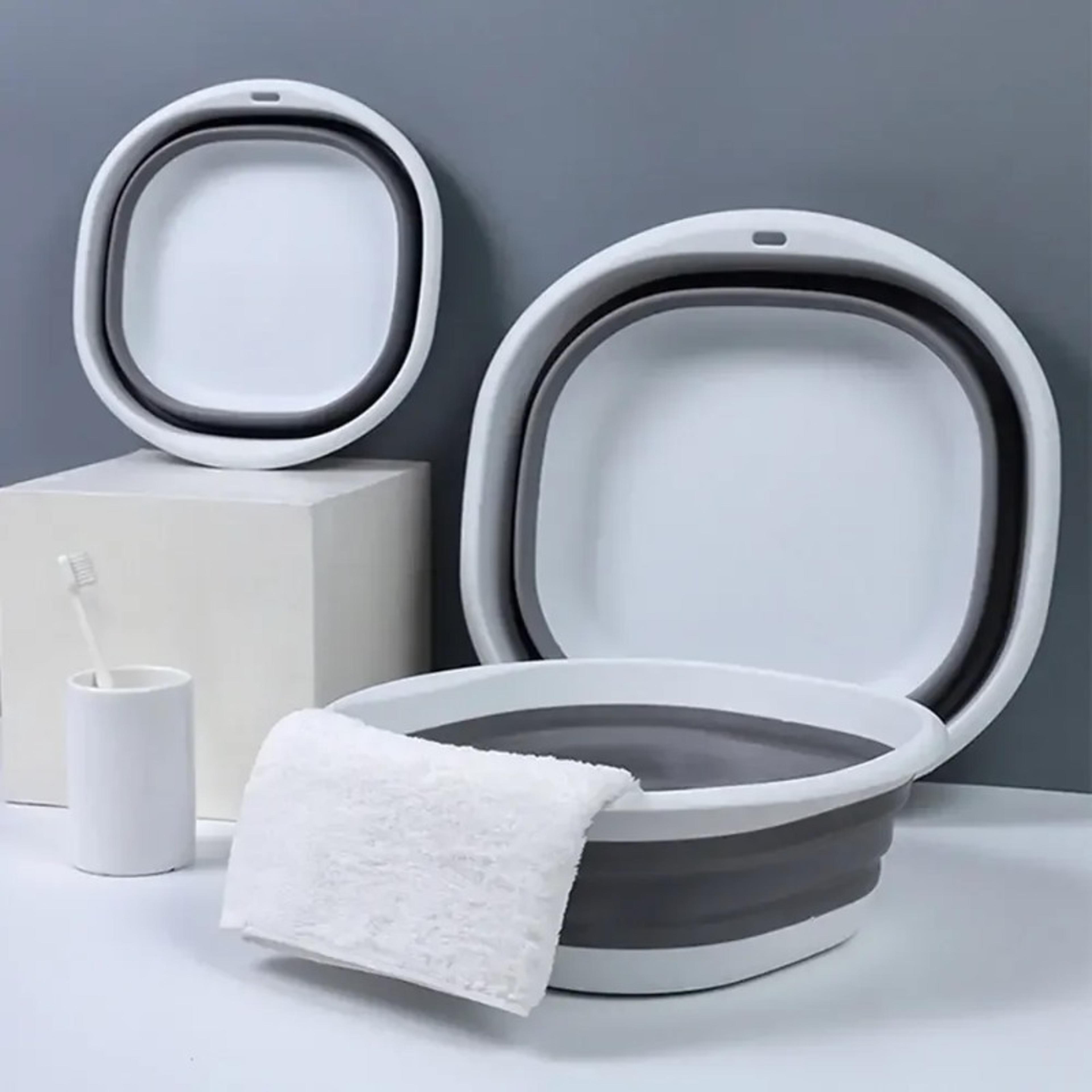 portable sink collapsible washing basin for laundry, bathing adults & babies