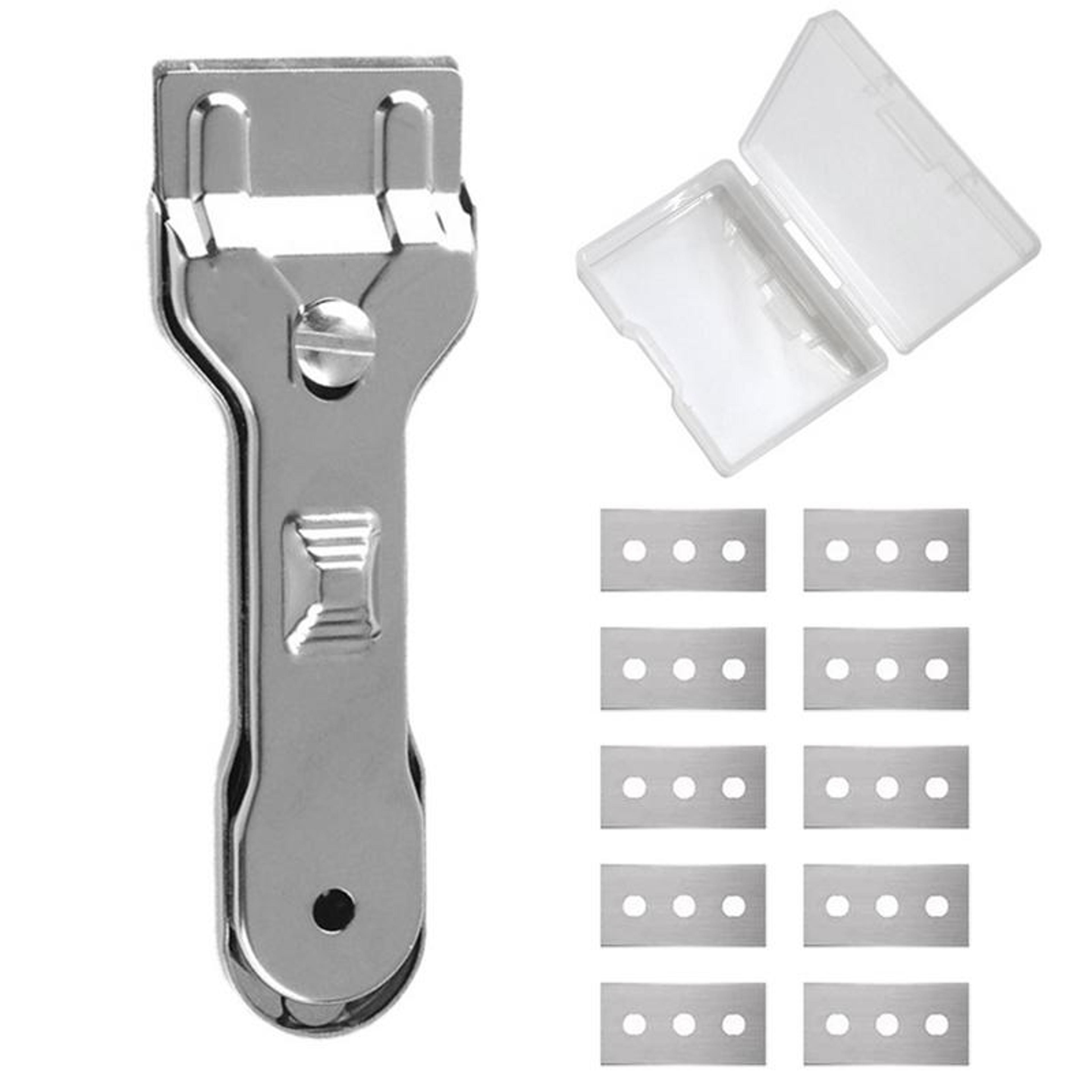 scraper oven cooker hob cleaner for glass & ceramic surfaces with replacement blades