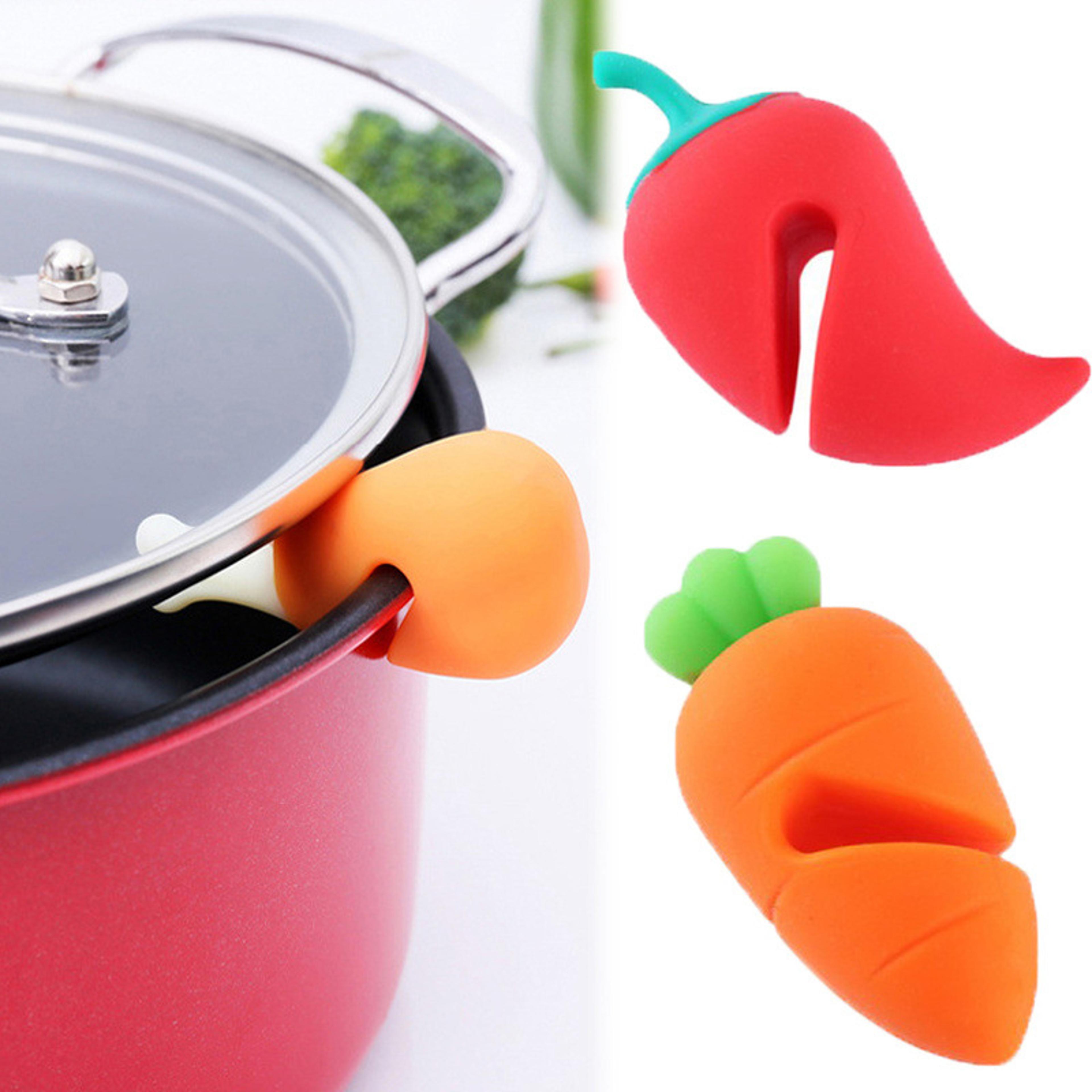 silicone tools, raise the lid anti-overflow device for boiling soup, reusable cooking tools for home, carrot pepper