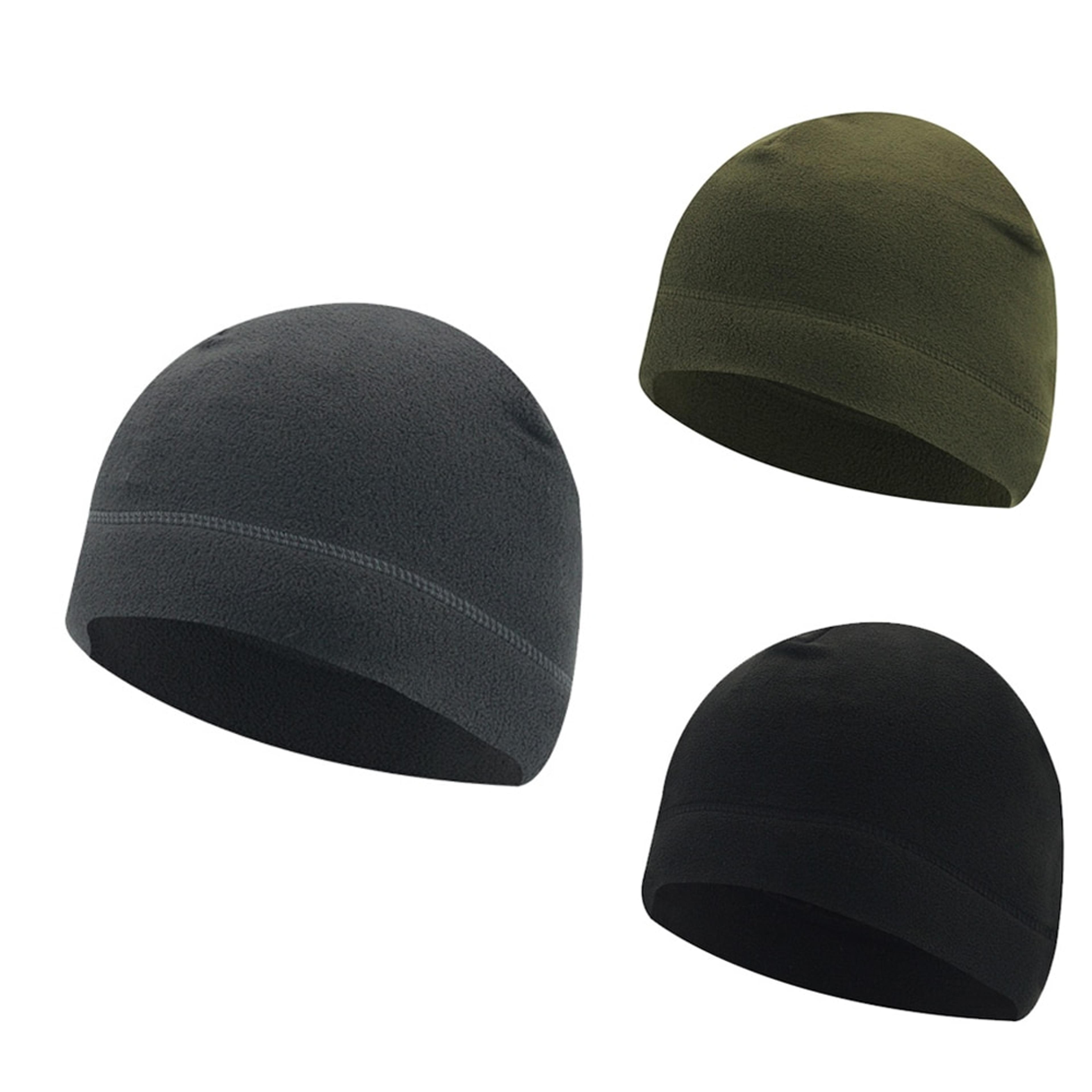 unisex outdoor beanie cap, warm winter skull cap with soft polar fleece, thick windproof ski hat
