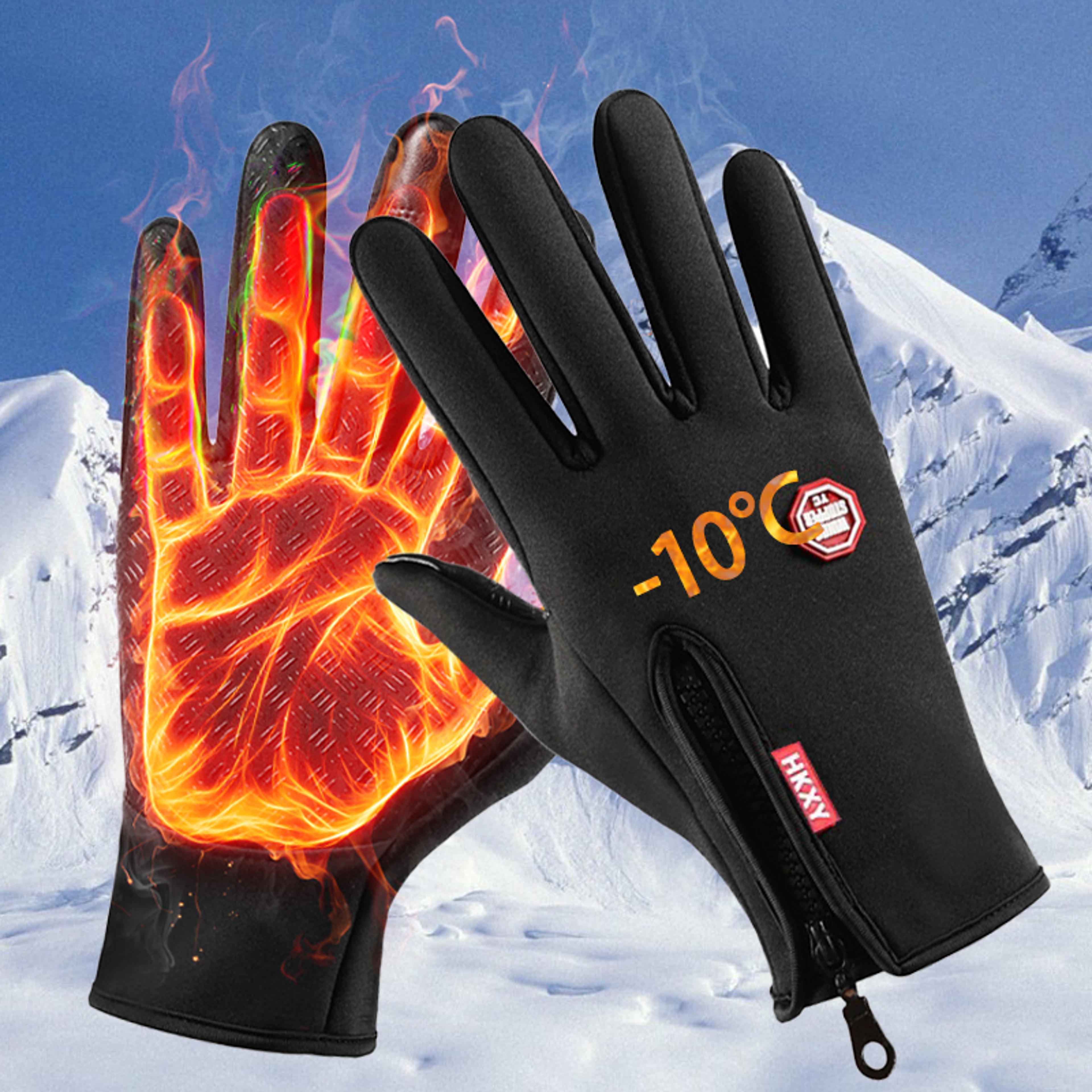 windproof winter gloves for men women, touchscreen outdoor cycling driving gloves