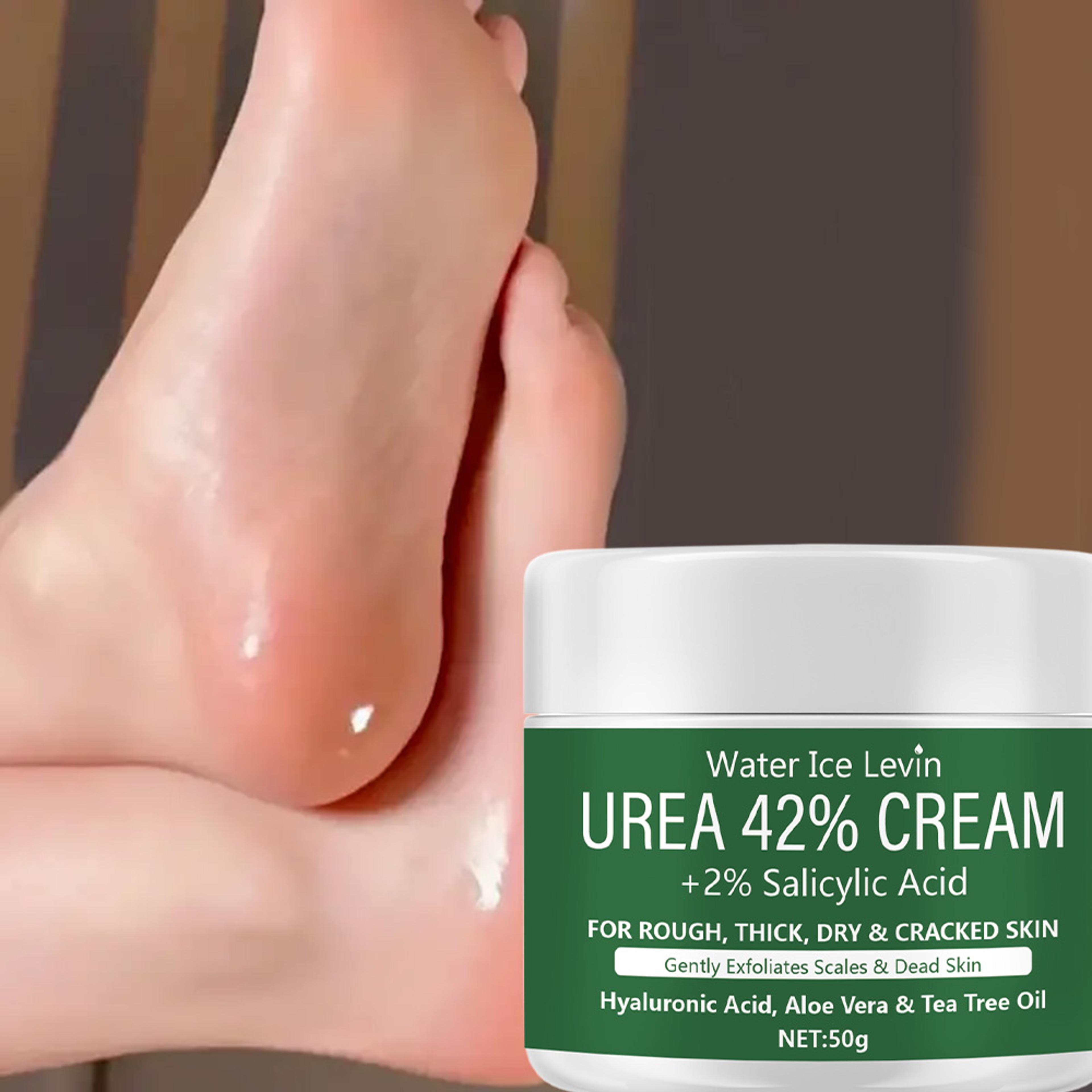urea cream salicylic acid foot and hand moisturizer, deep nourishing formula for soft, hydrated skin