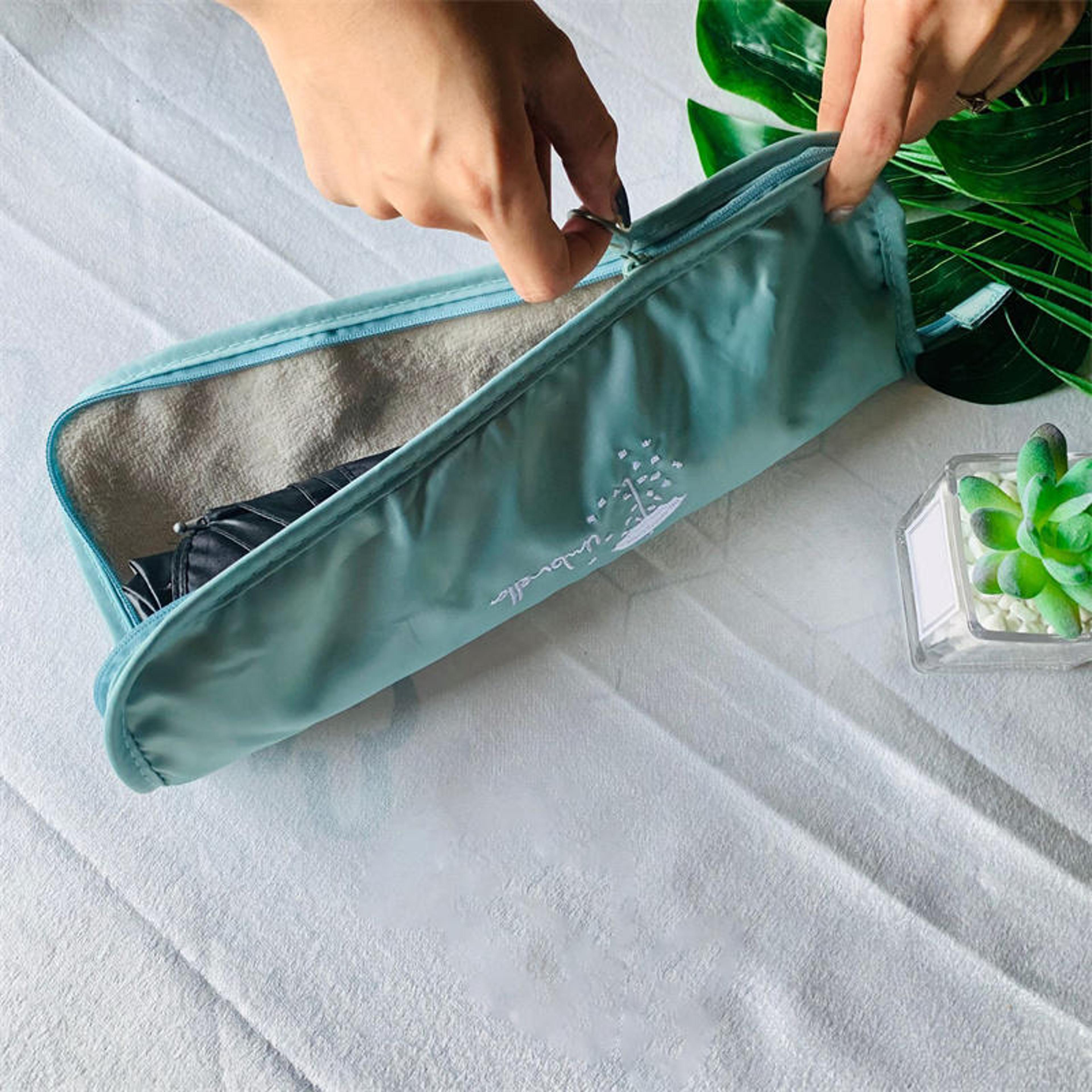 folding wet umbrella storage bag, waterproof travel umbrella cover for home and camping