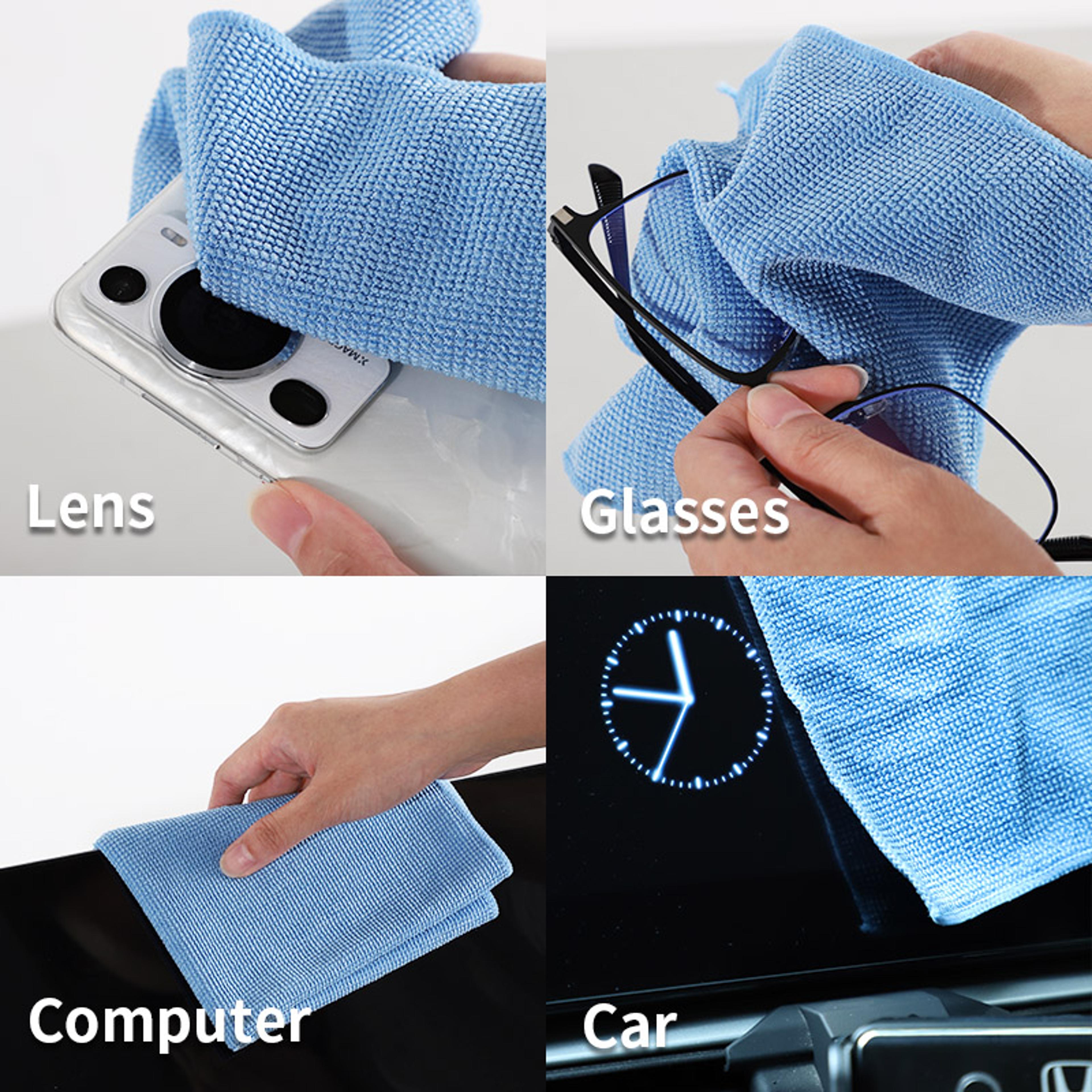 microfiber cleaning cloth for lenses, screens, computers, and cars