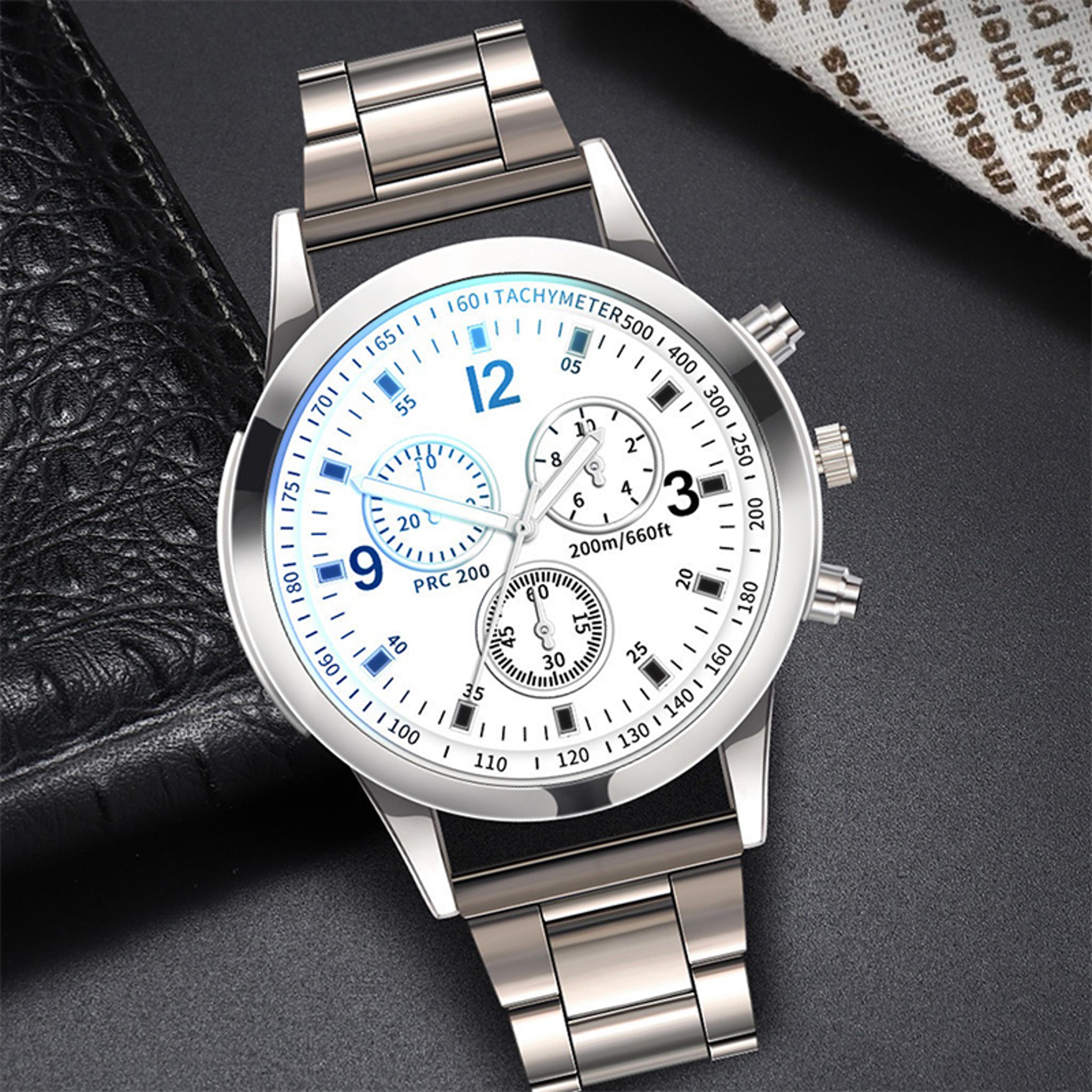 fashion men's quartz steel band watch, business watch