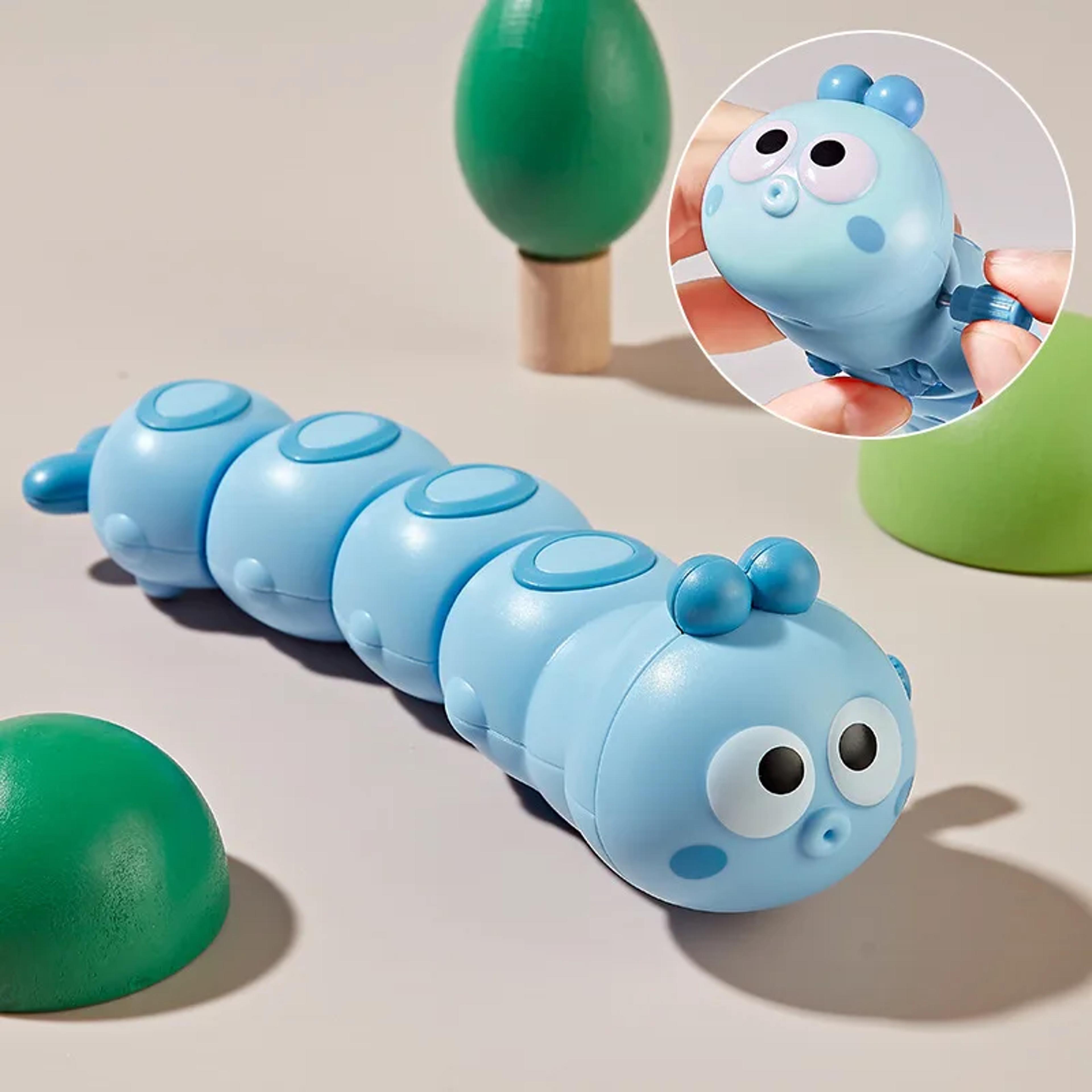 crawling toys parent child interactive cute animal, cartoon clockwork caterpillar baby wind up toy for kids funny gift