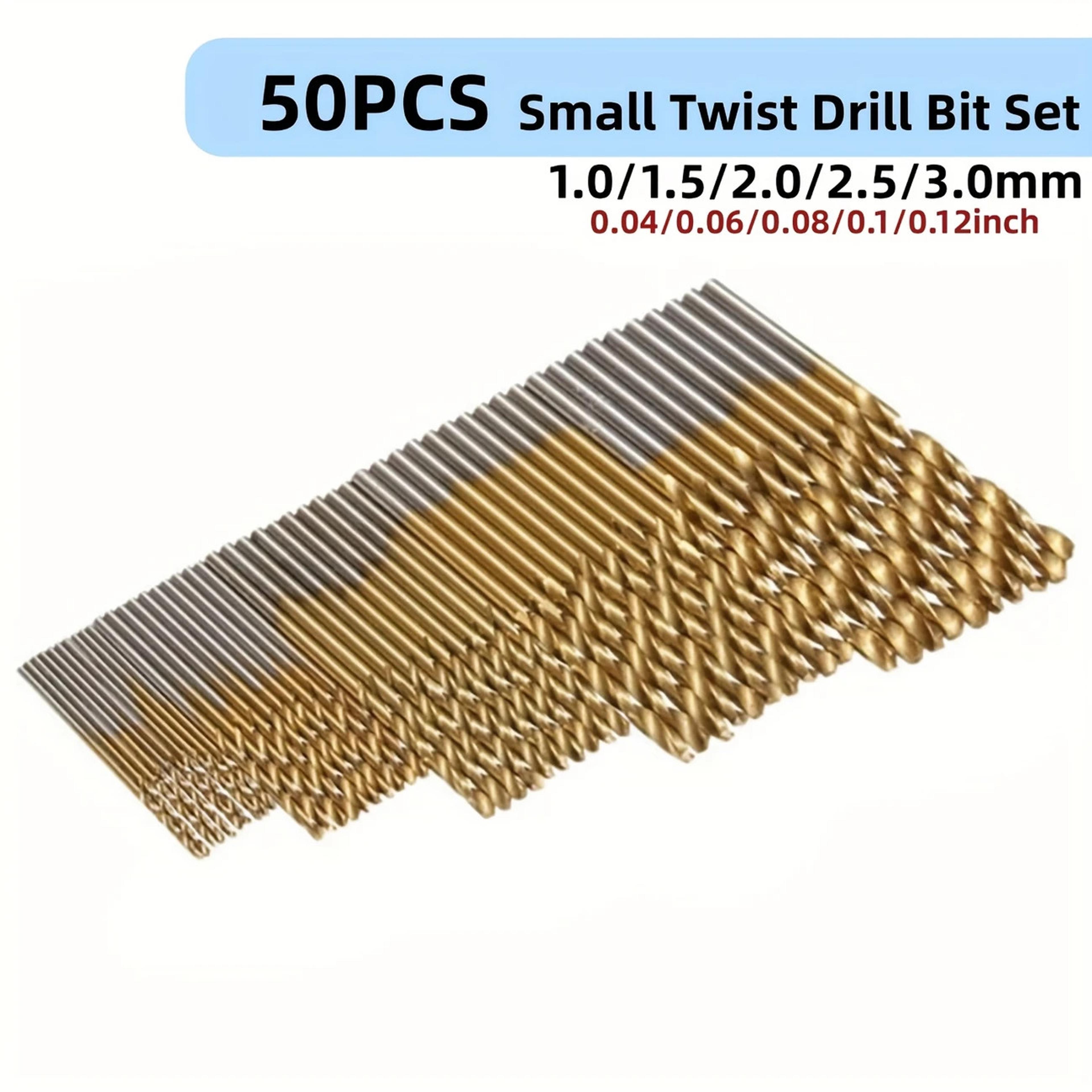electric drill tool set, small titanium plated twist drill bits for diy woodwork and open drilling