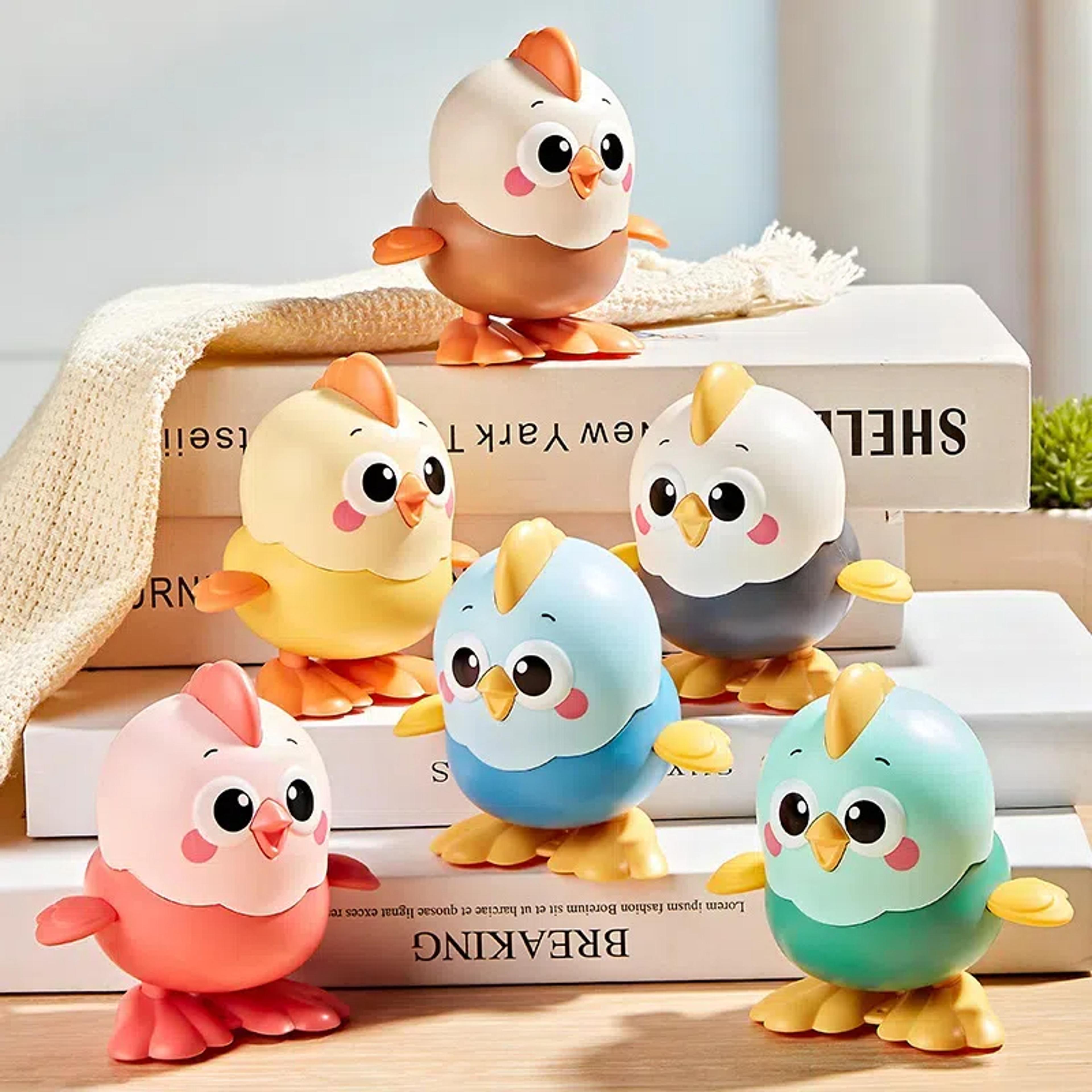 cute walking animal, clockwork toy chick on chain for fun play