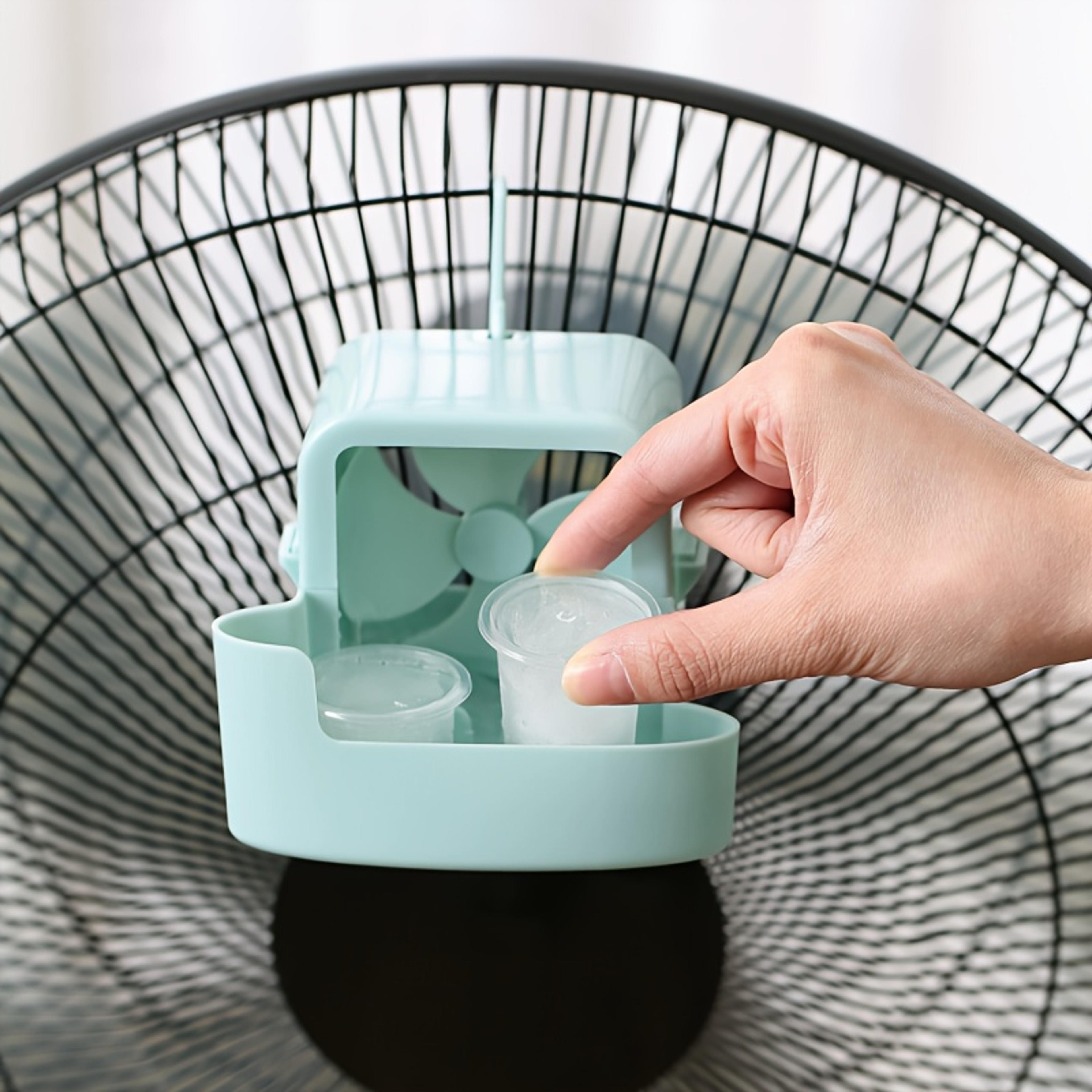 fast cooling storage box for electric fans, portable ice storage with hanging hook for household use