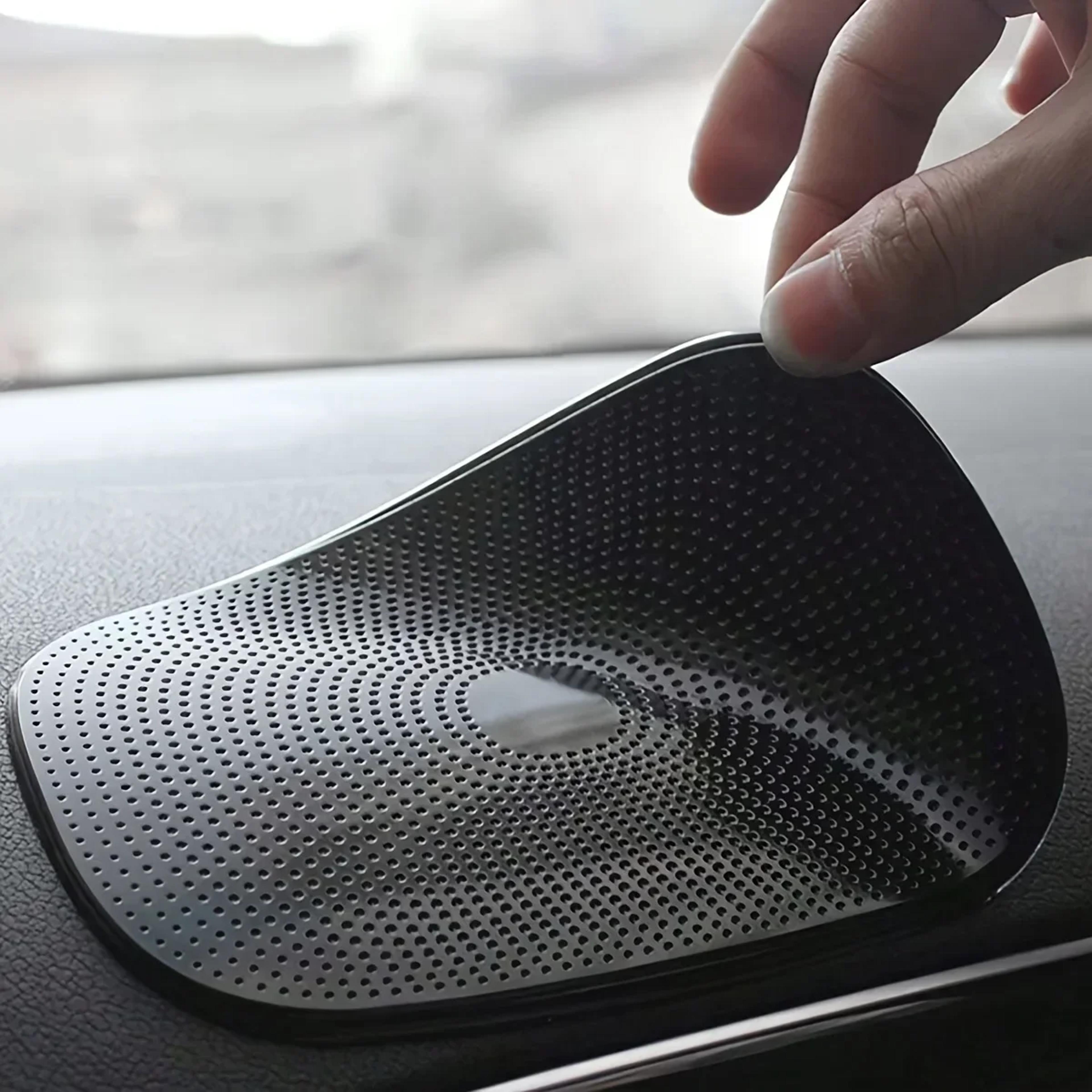 sticky dash pad, silicone car non-slip mat, anti-slip mobile holder, dashboard adhesive, black