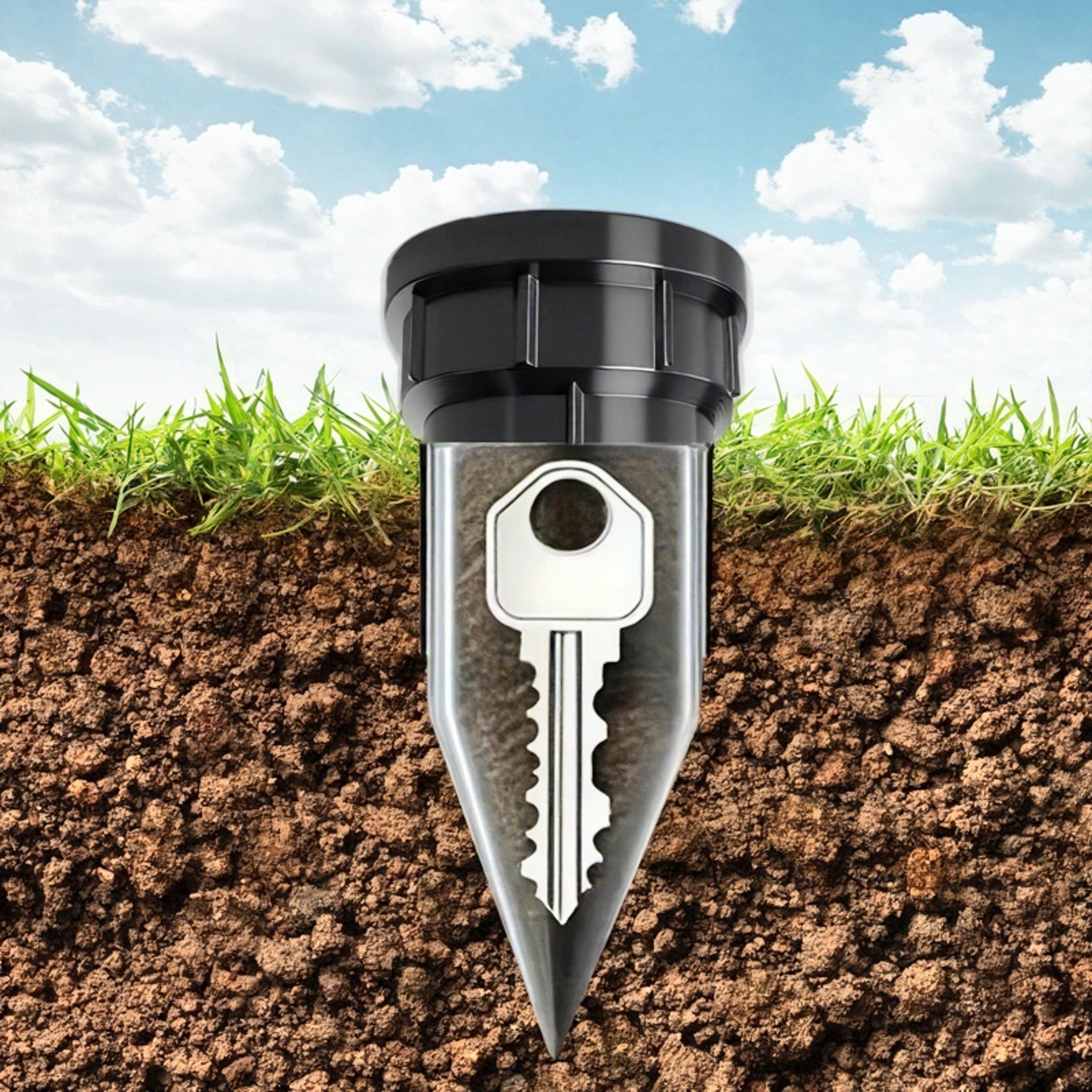 durable plastic garden key hider, realistic underground watering can key safe