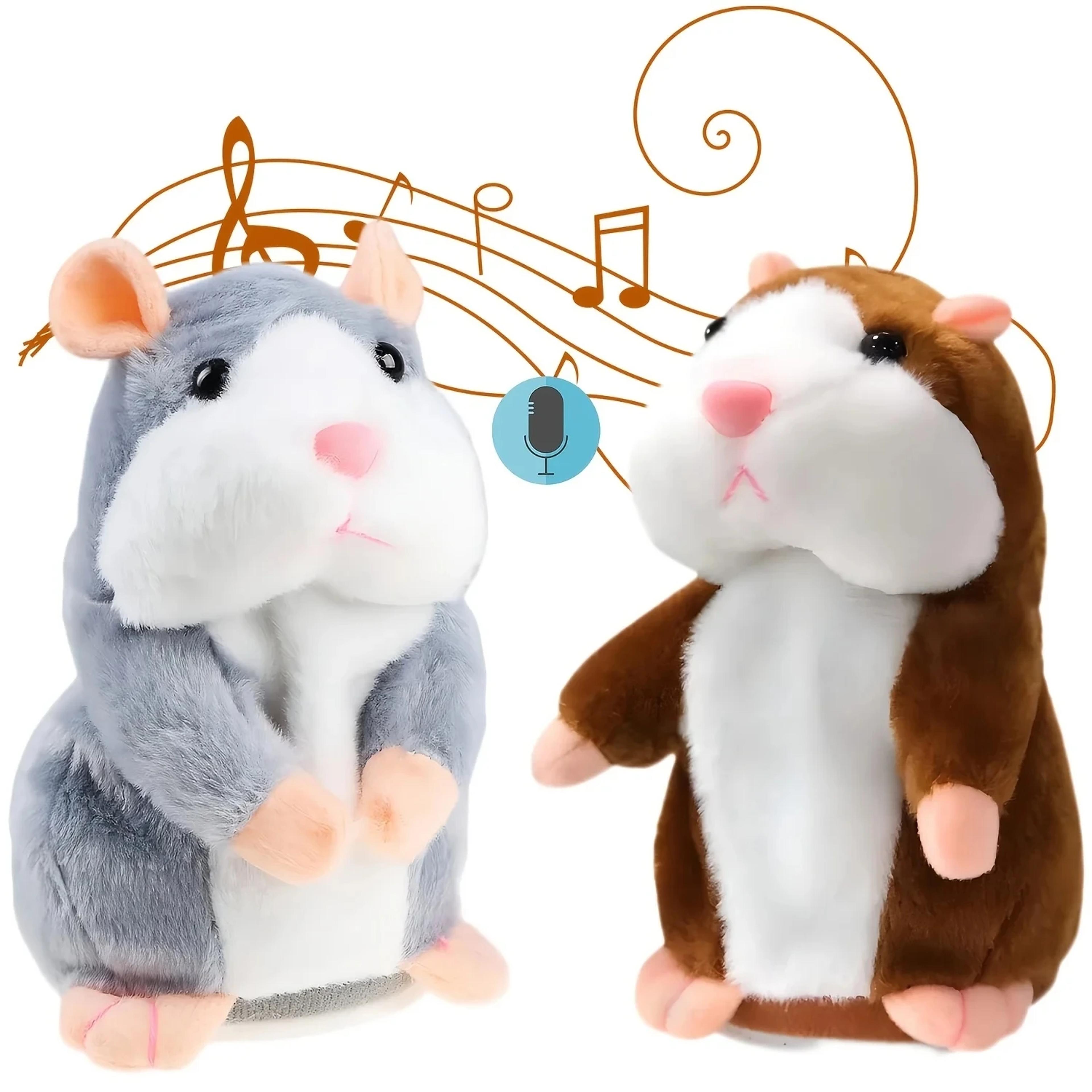 hamster doll soothing crying baby toy, learn to imitate talking little hamster, animal plush funny toy talking nod gift