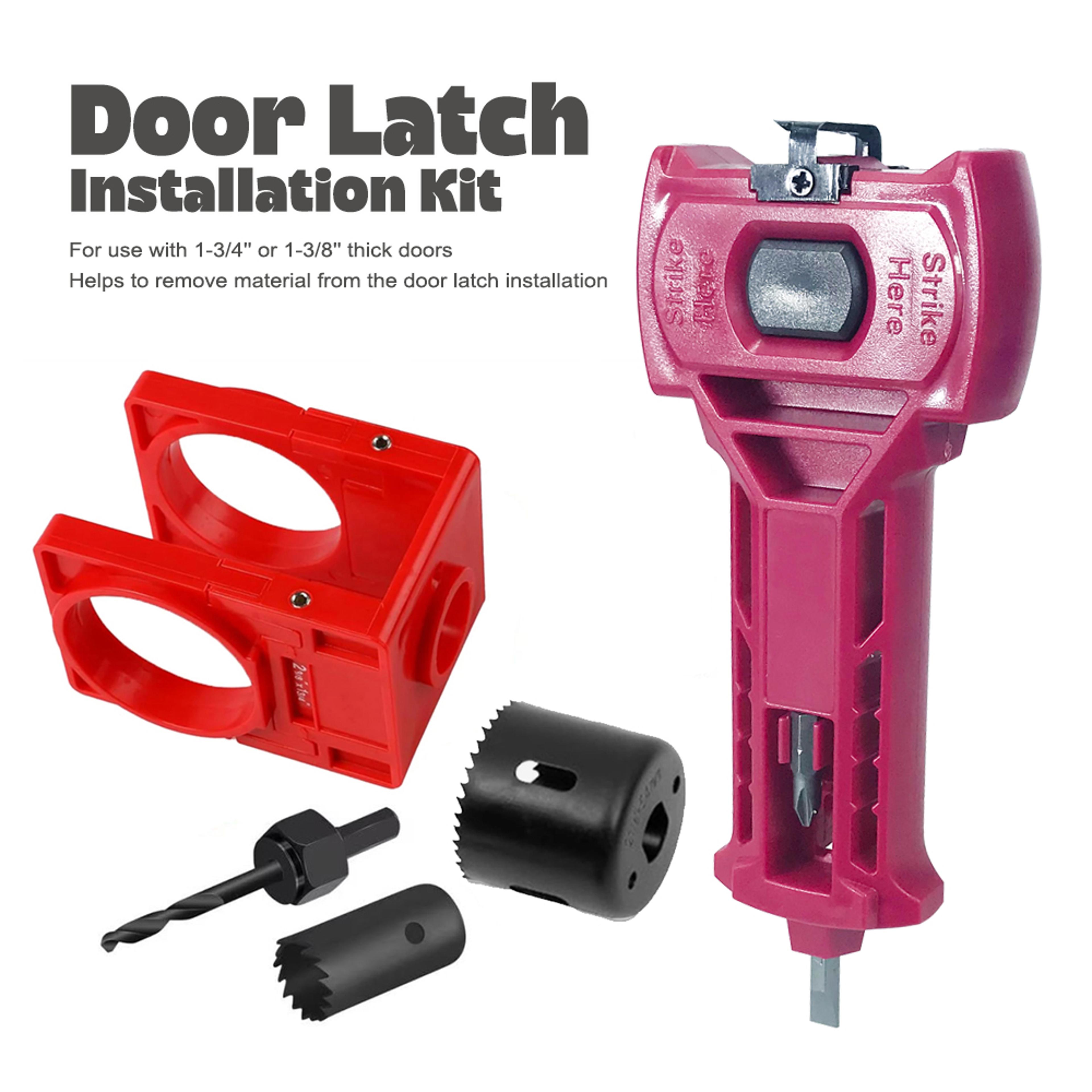 door latch installation kit, ball lock hole opener for precise scoring and material removal, chiseling door installation