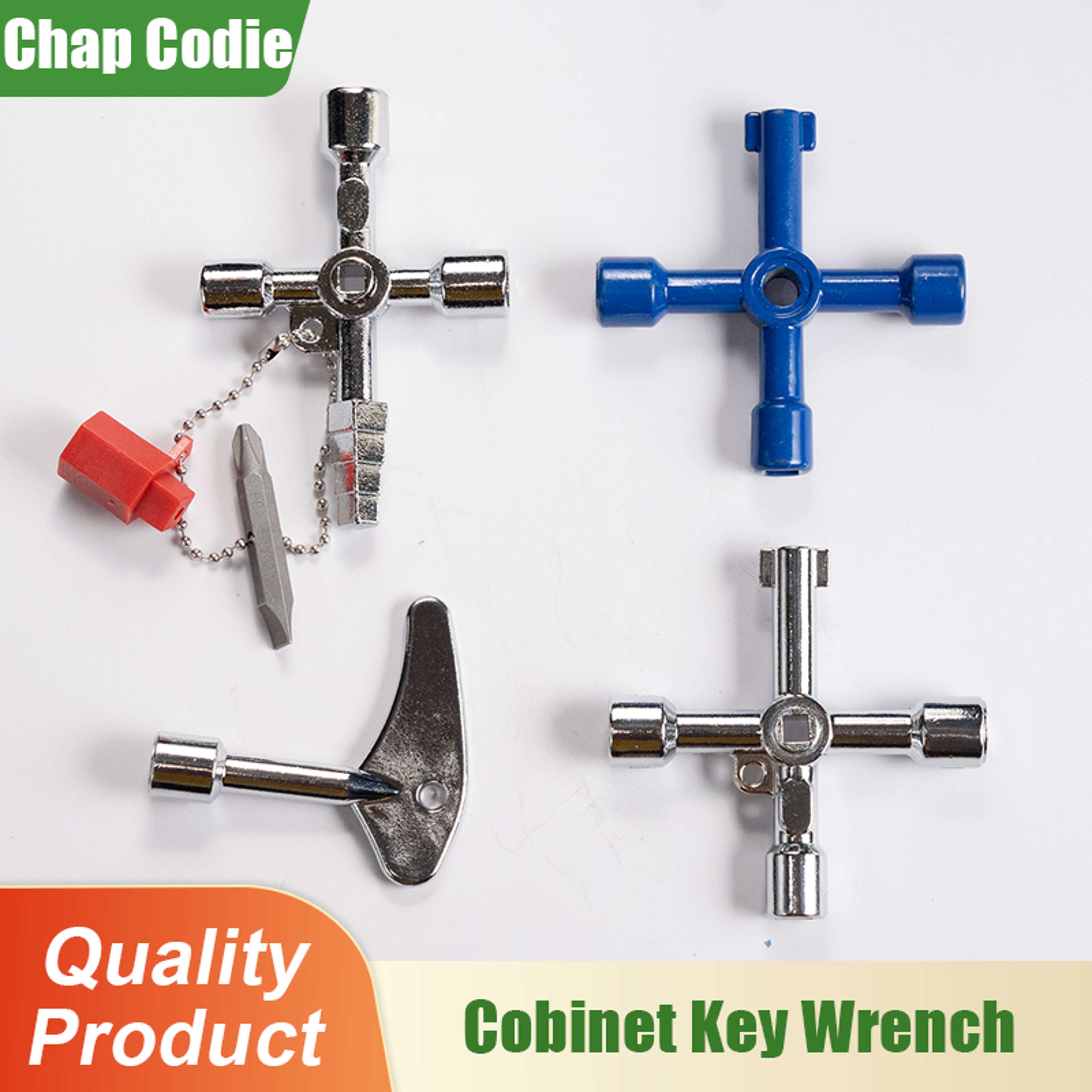 multi-purpose screwdriver tool set portable for electric cabinet elevator, watermeter valve inner triangle wrench, hex