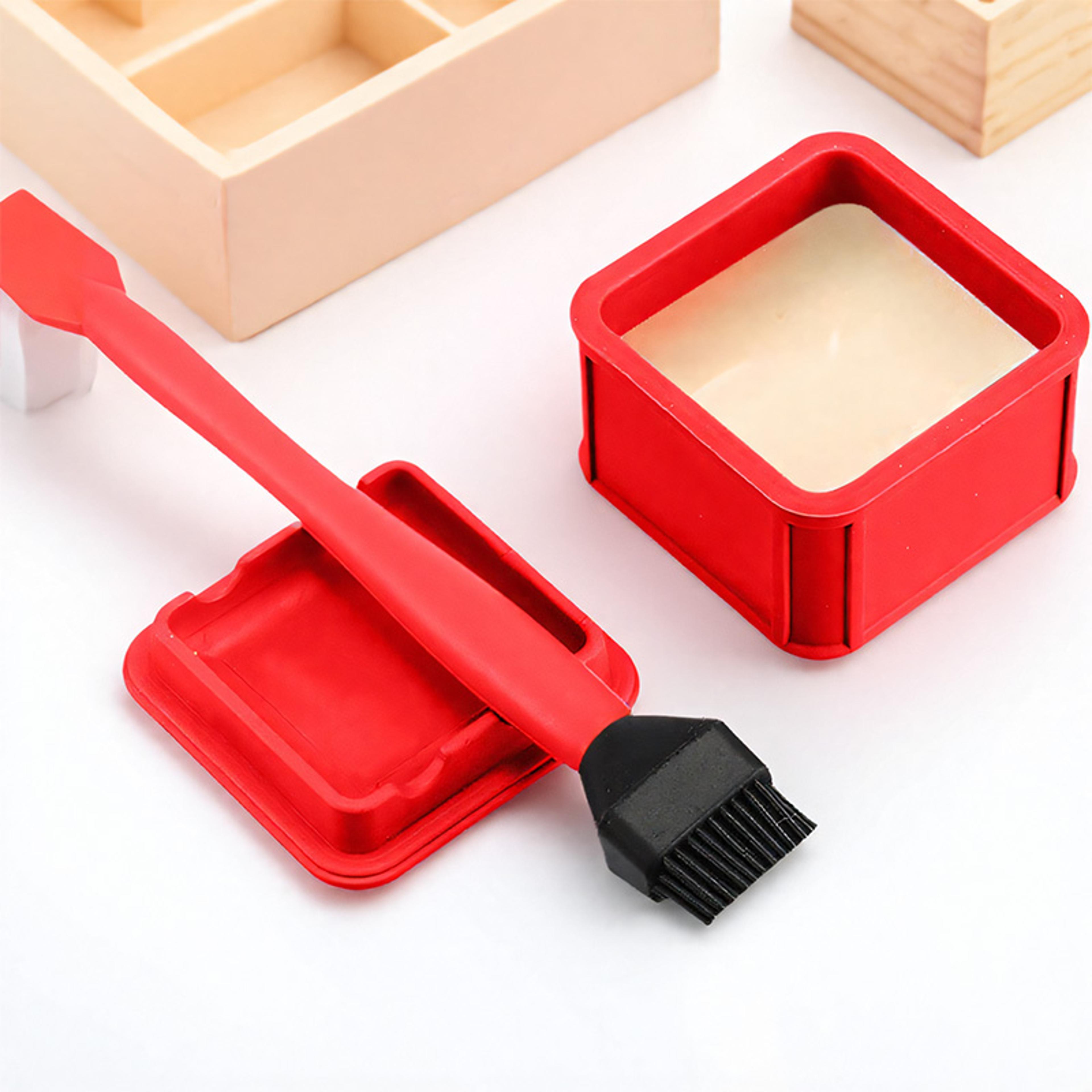 portable diy silicone glue brush kit for woodworking, sealable lid glue applicator set