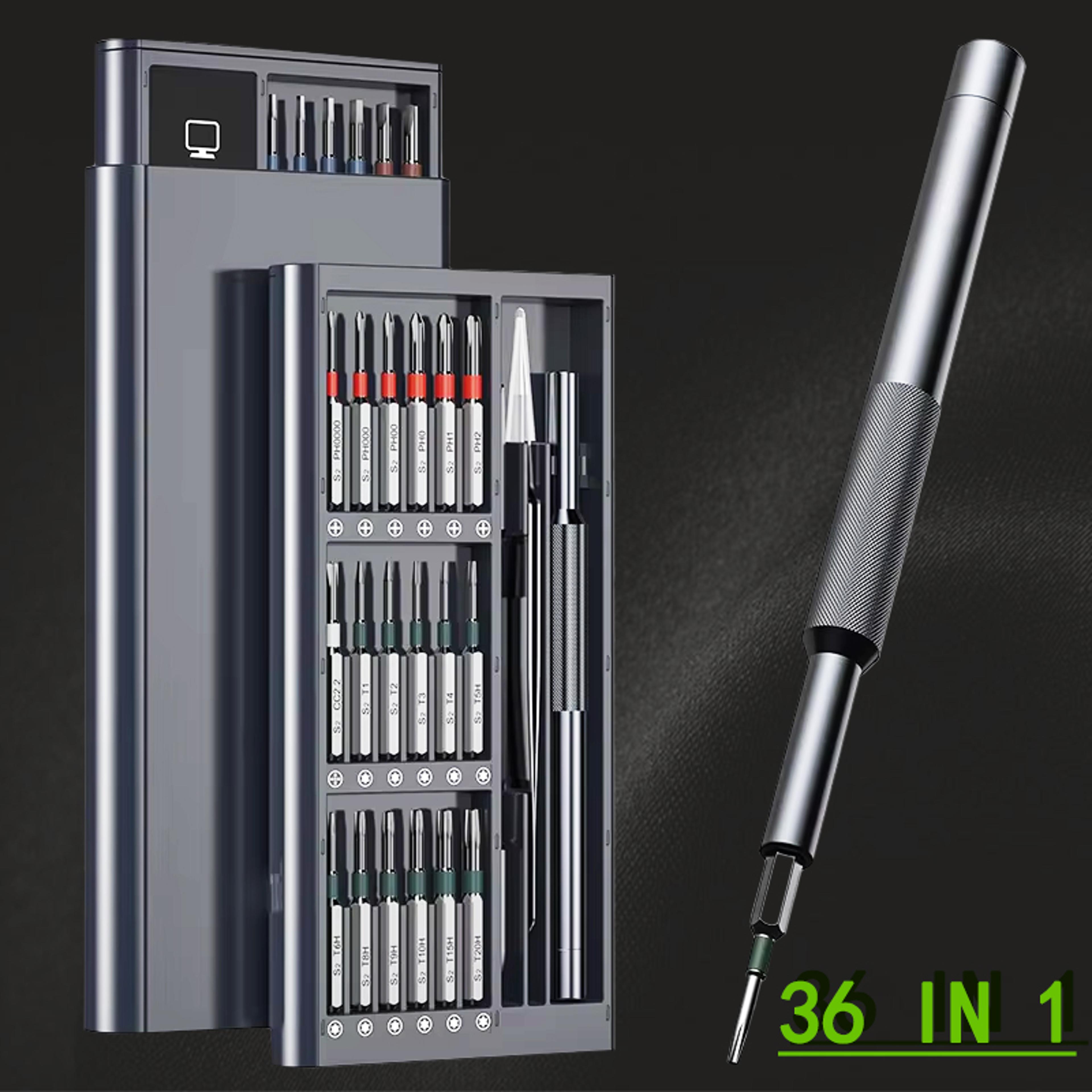 magnetic precision screwdriver kit, tool set for glasses, watches, pc, computer repairs with bits