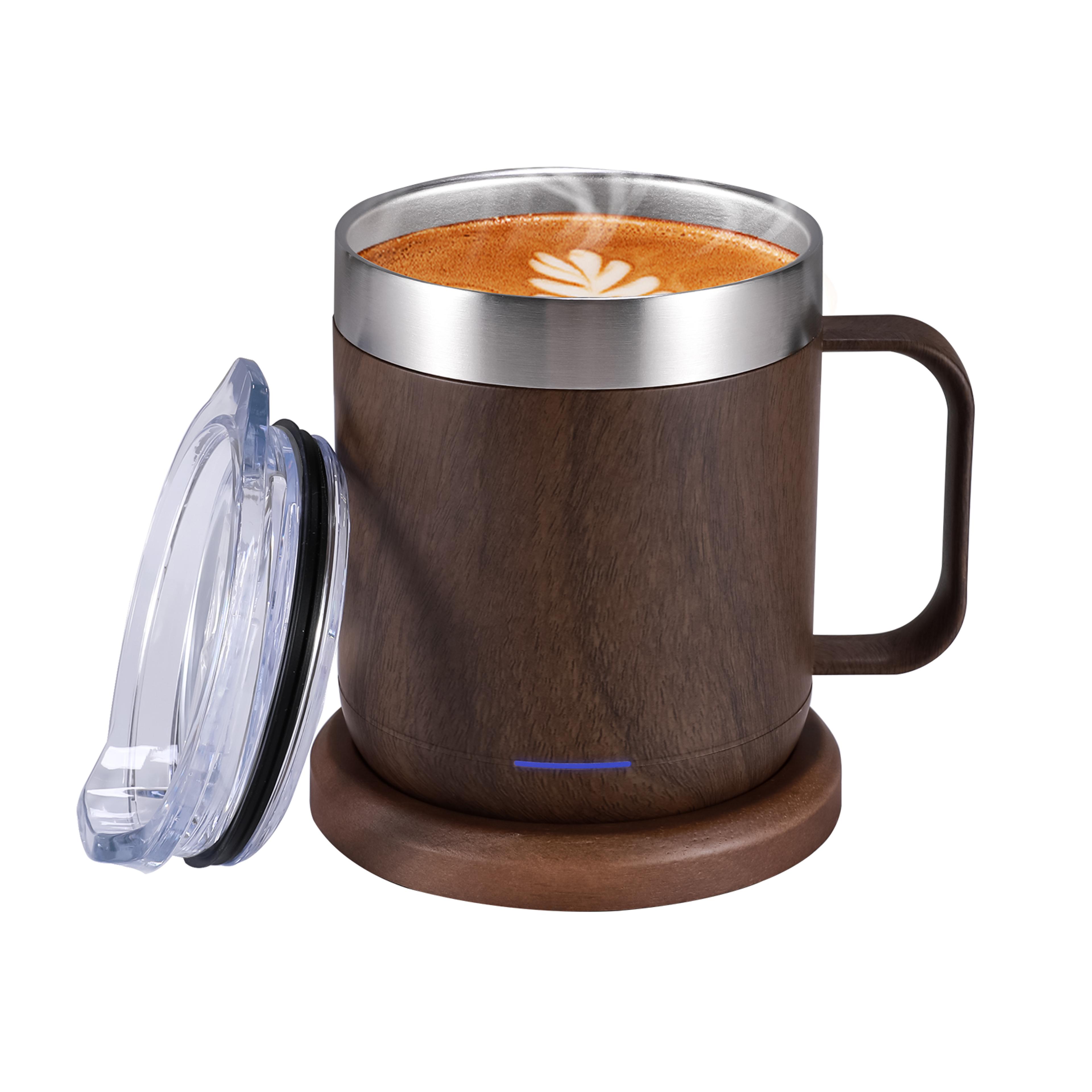 double layer food grade self-heating coffee mug usb warmer with thermostat for gifts