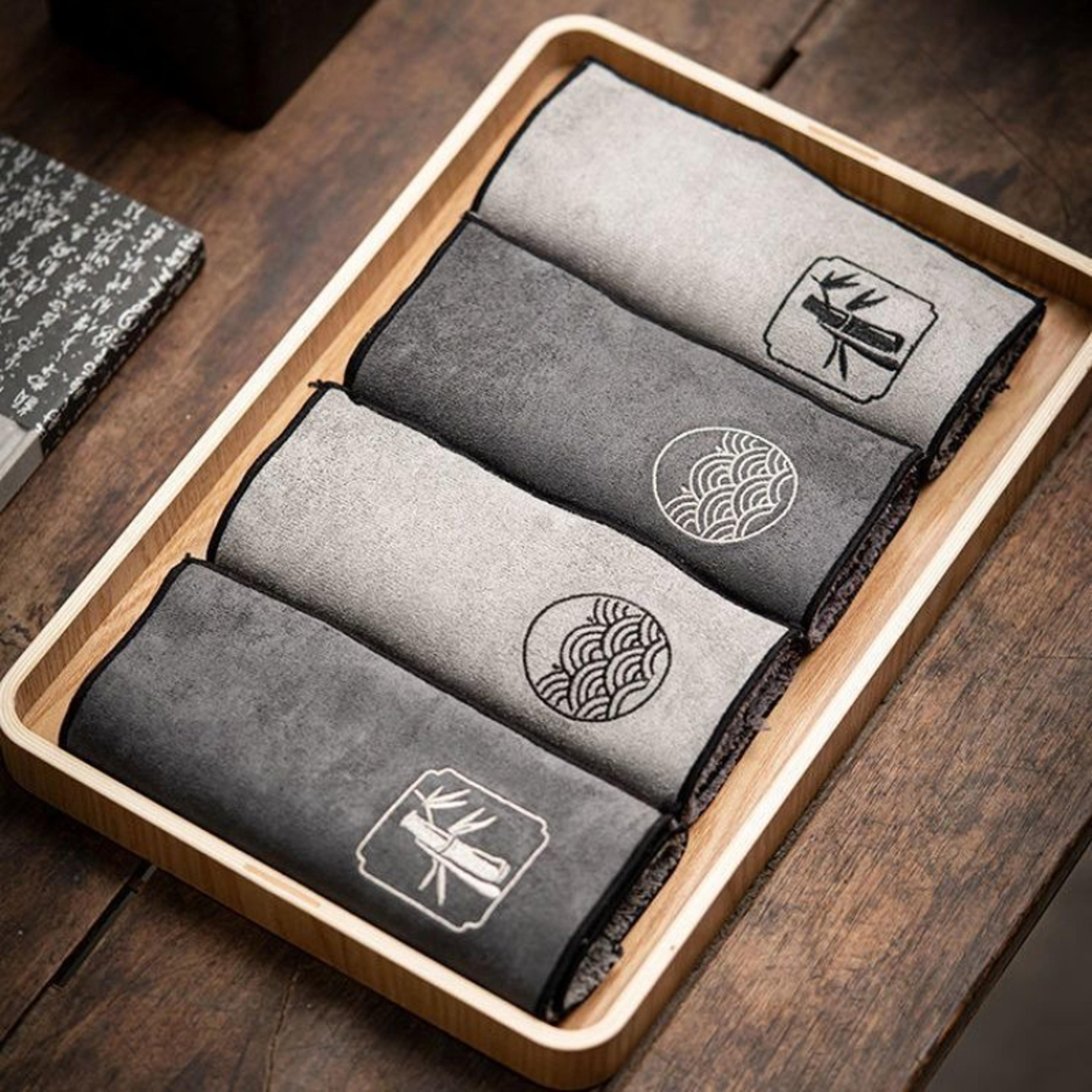 cotton linen rag pad, tea table accessories, water absorption tea towel, thickened coffee cloth
