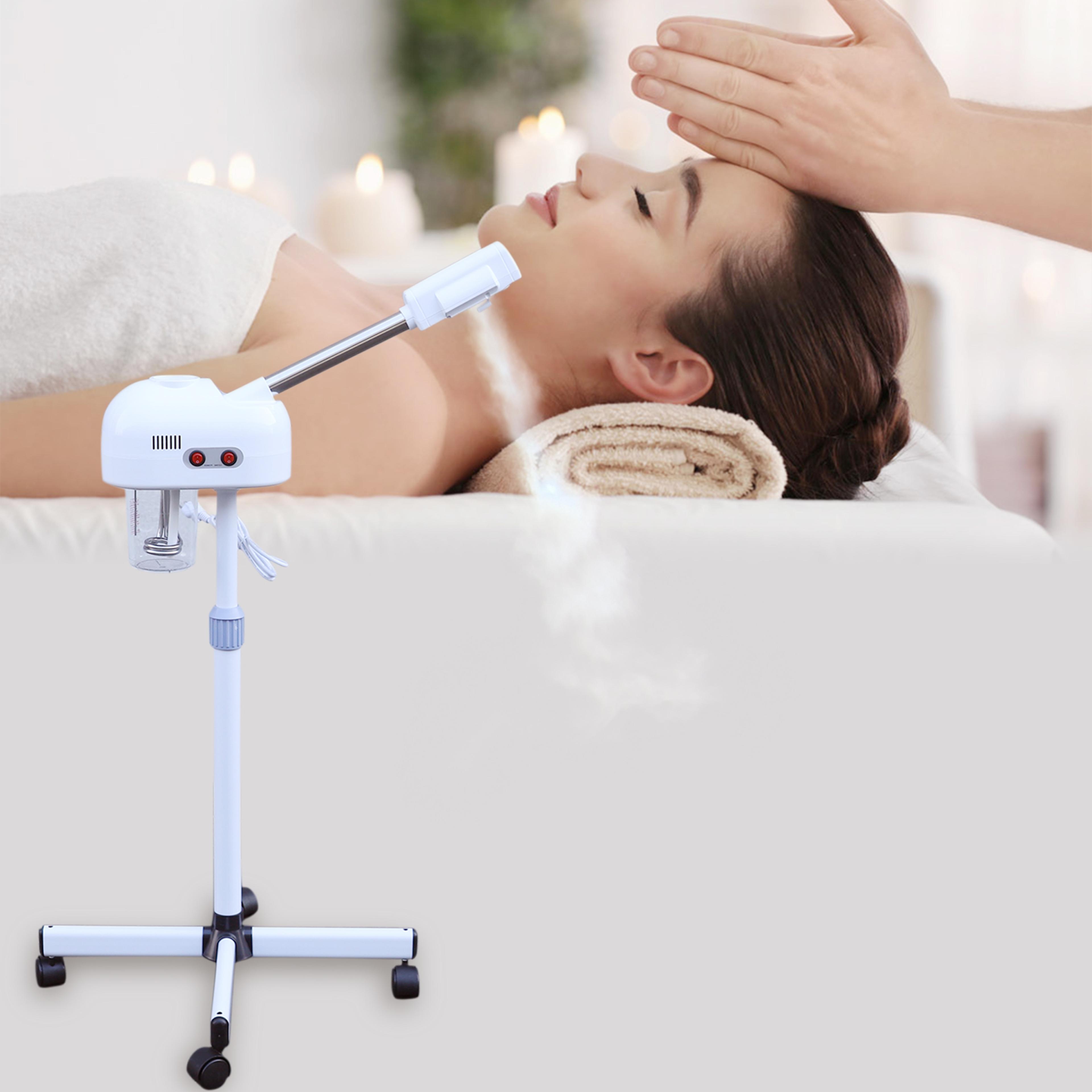 ozone-infused facial steamer for skin moisture, dirt & oil removal at home or salon