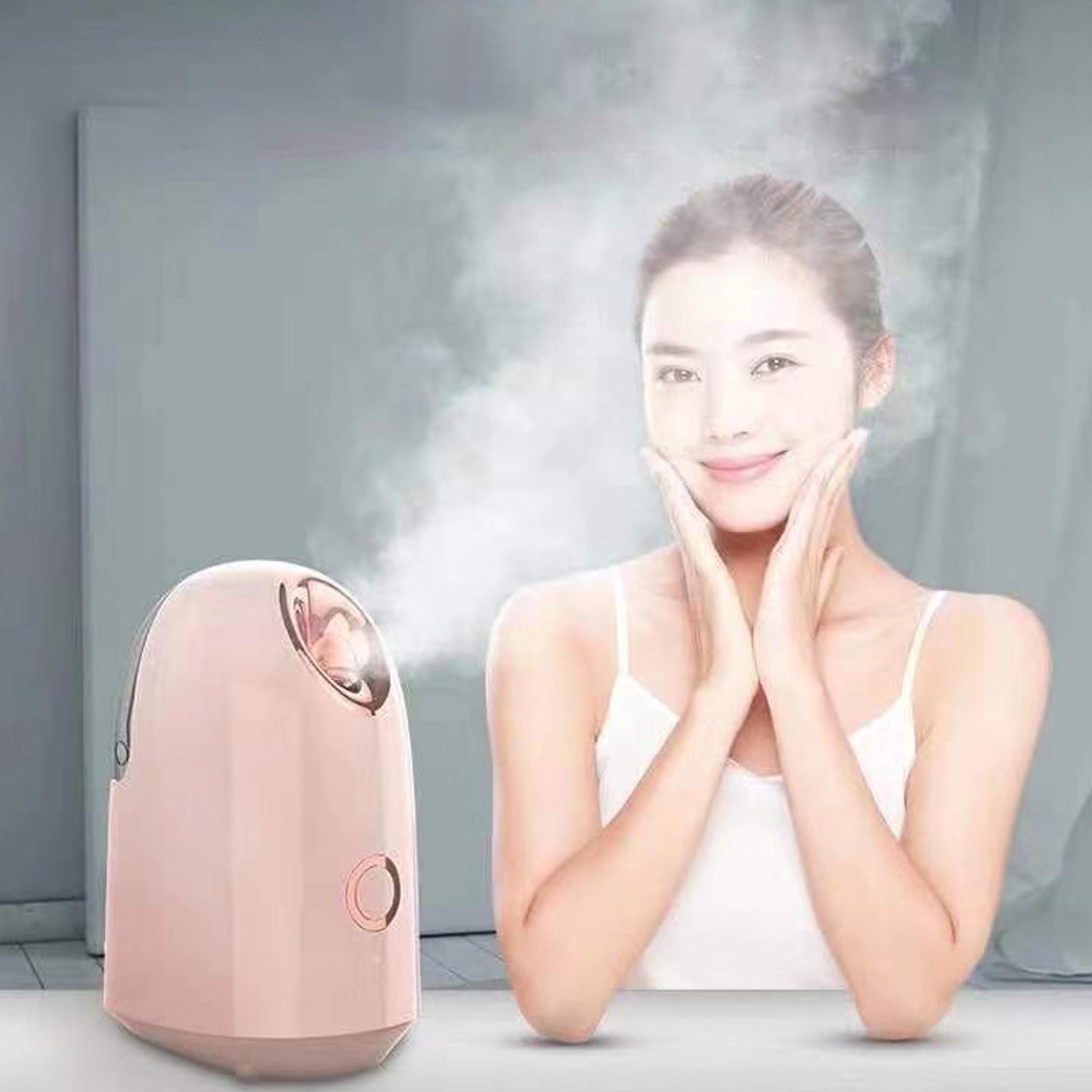 nano ionic facial steamer, mist face humidifier, moisturizing spa atomizer for home, pore unclogging for women & men