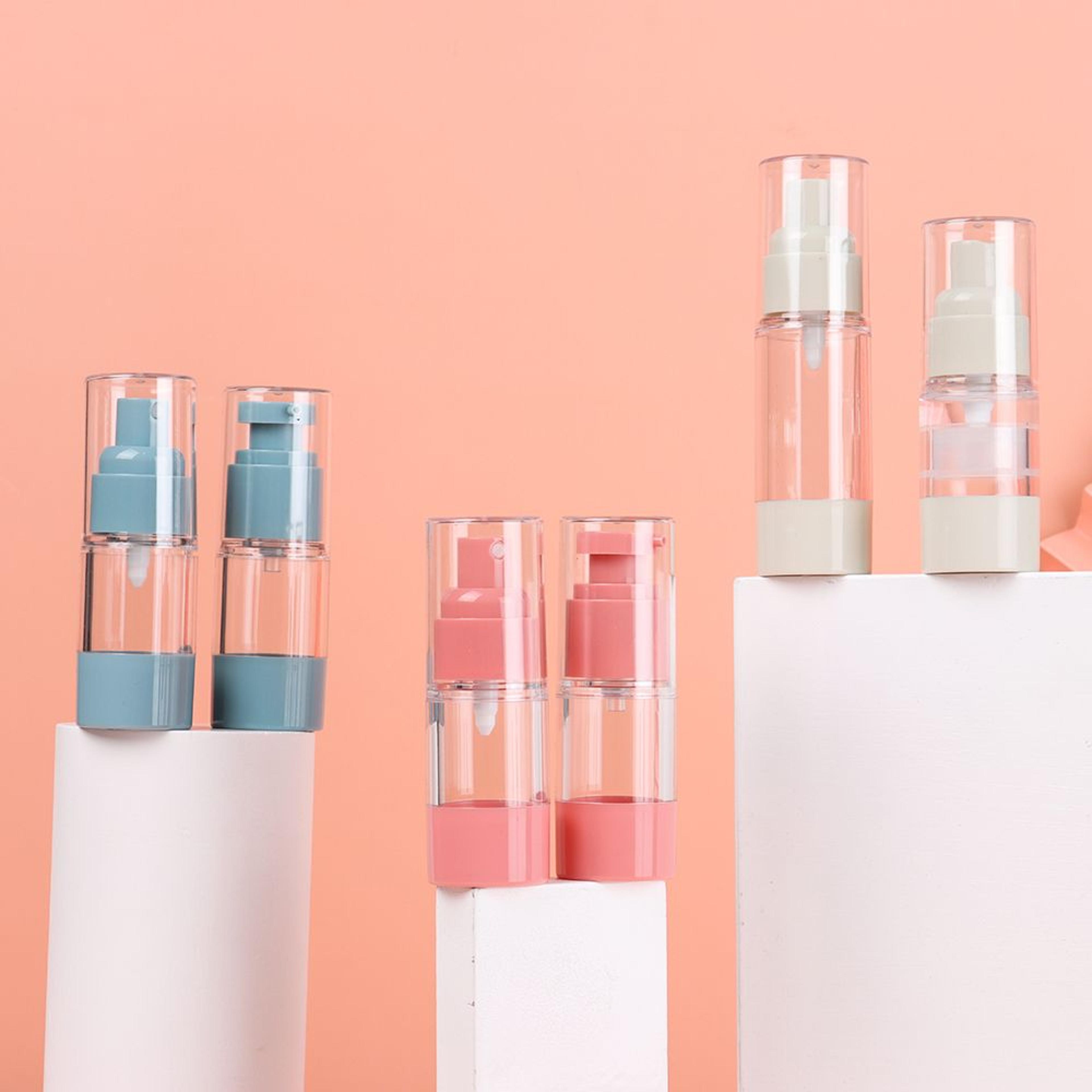 lotion empty container refillable, makeup tool squeeze pump spray, vacuum bottle for skincare use