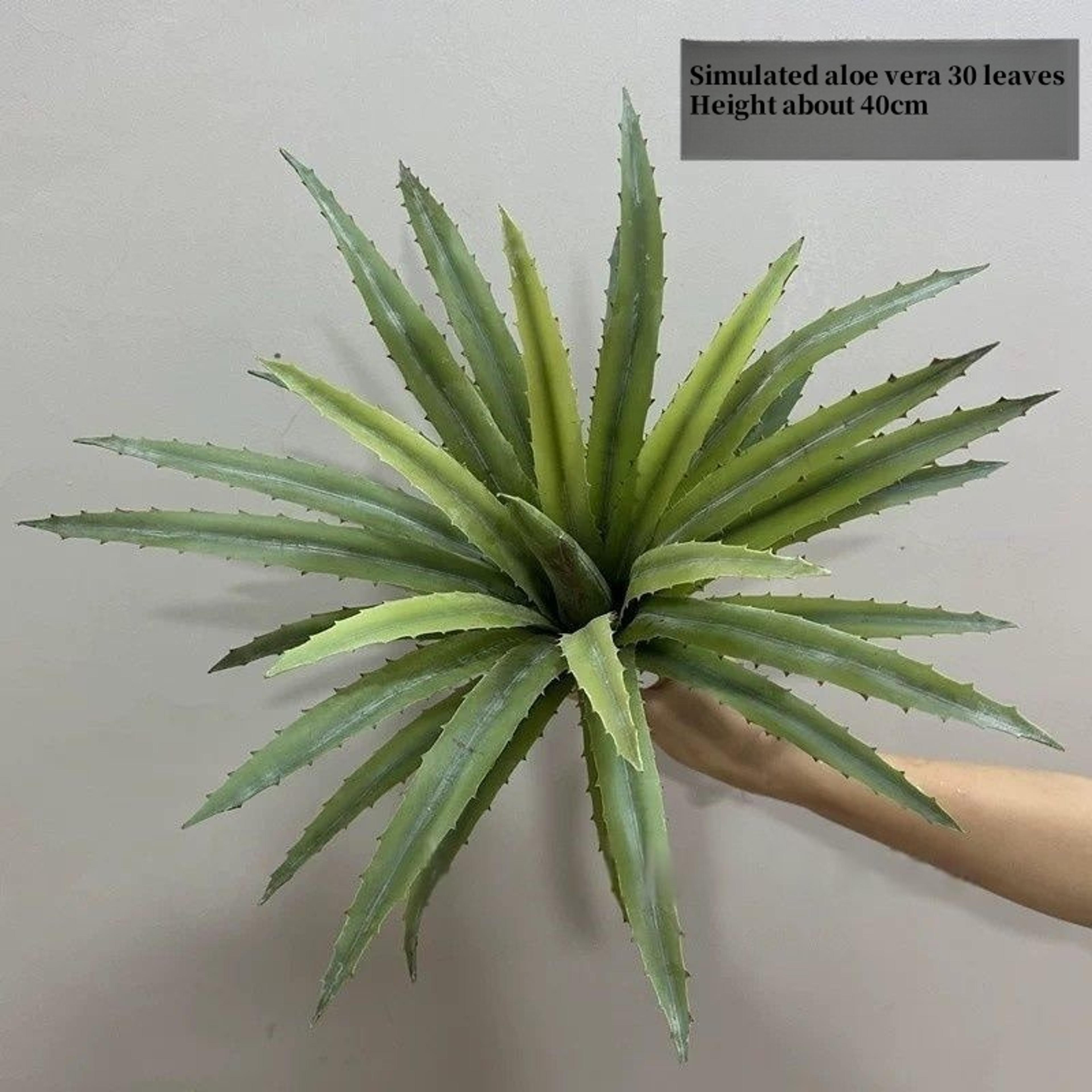 tropical desert artificial aloe and agave potted plant, faux succulent for living room and desktop