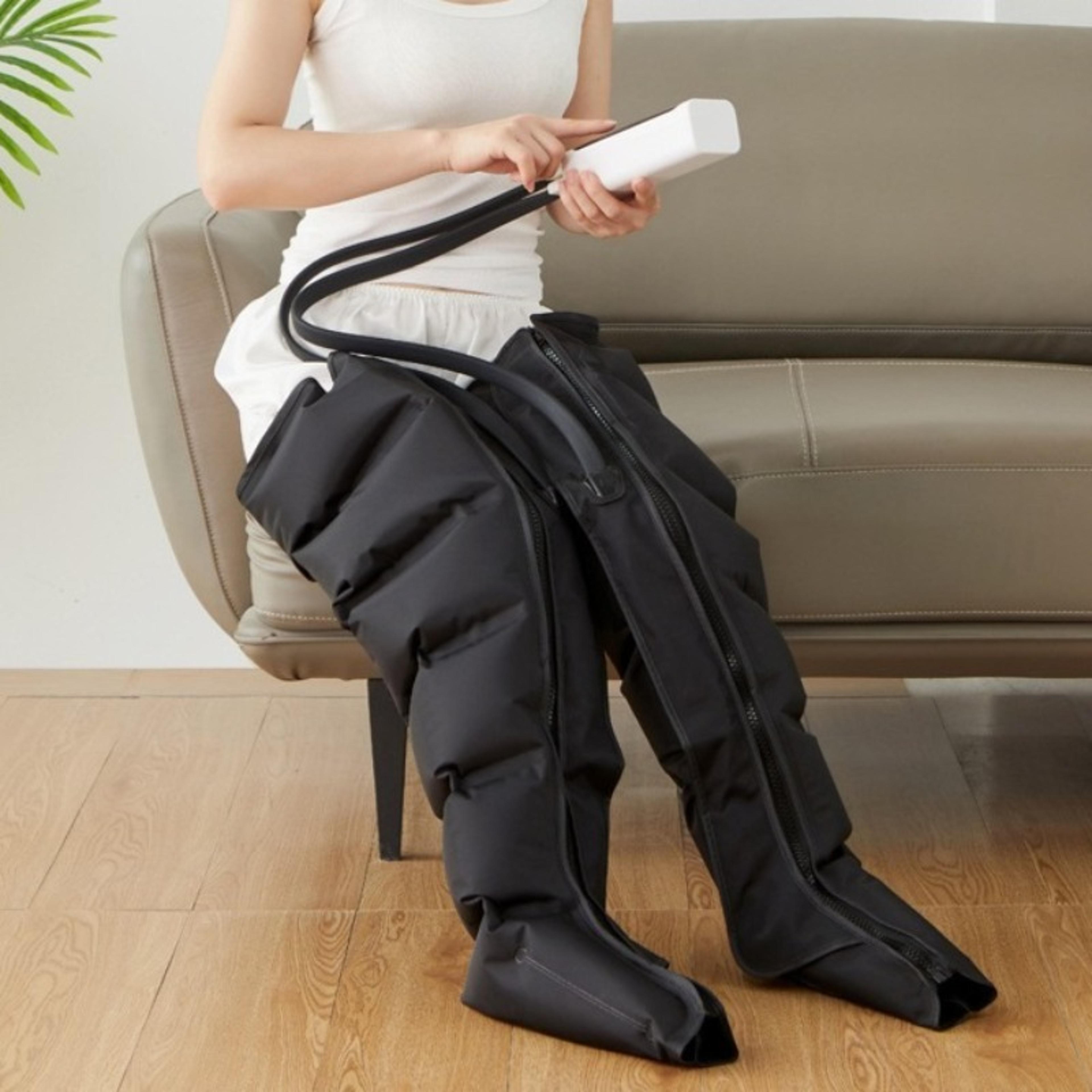 electric air pressure leg massager, calf foot kneading squeeze relaxation, therapy and rehabilitation with remote contro
