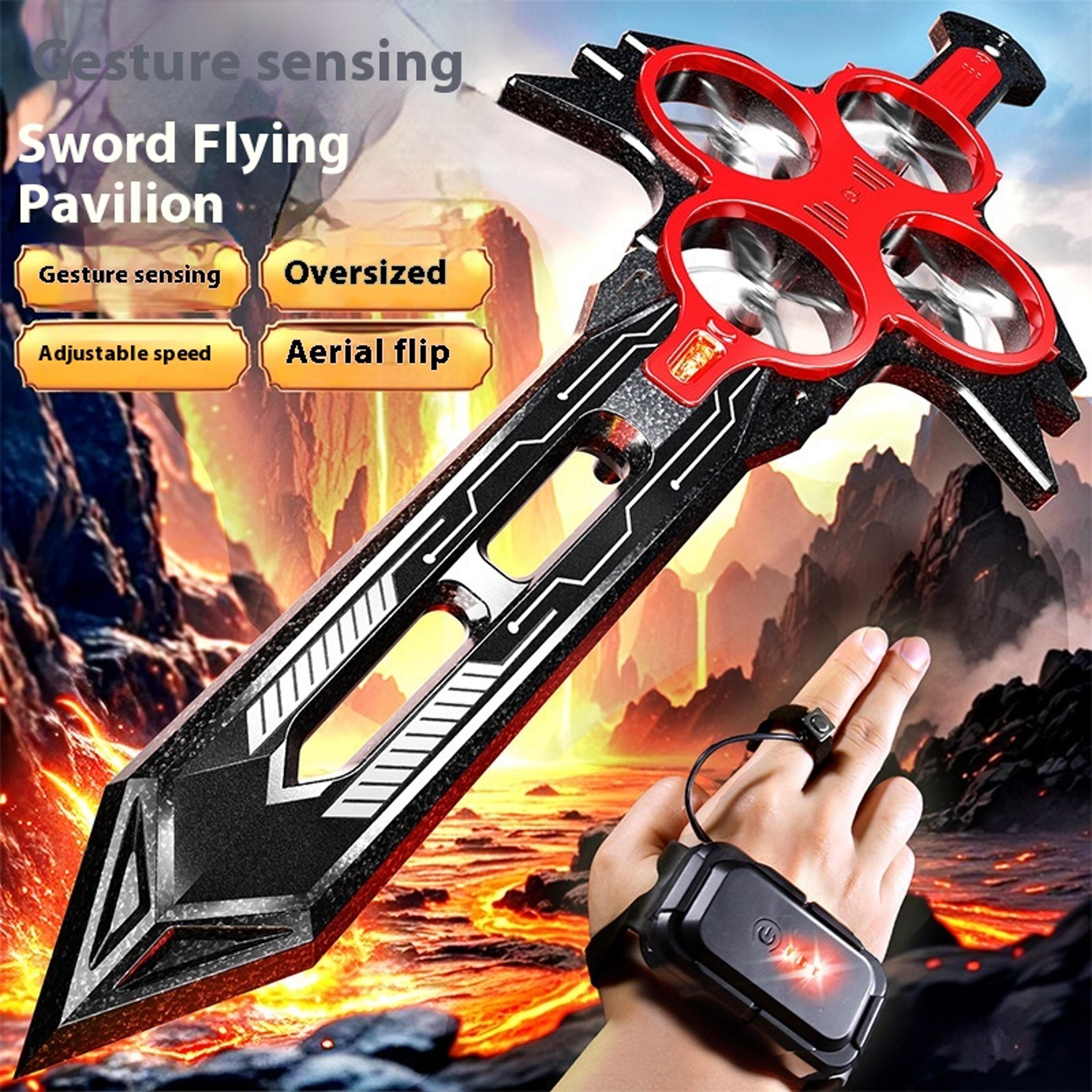 rc glider for adults, flying sword drone, stunt hand remote controlled, drop-resistant