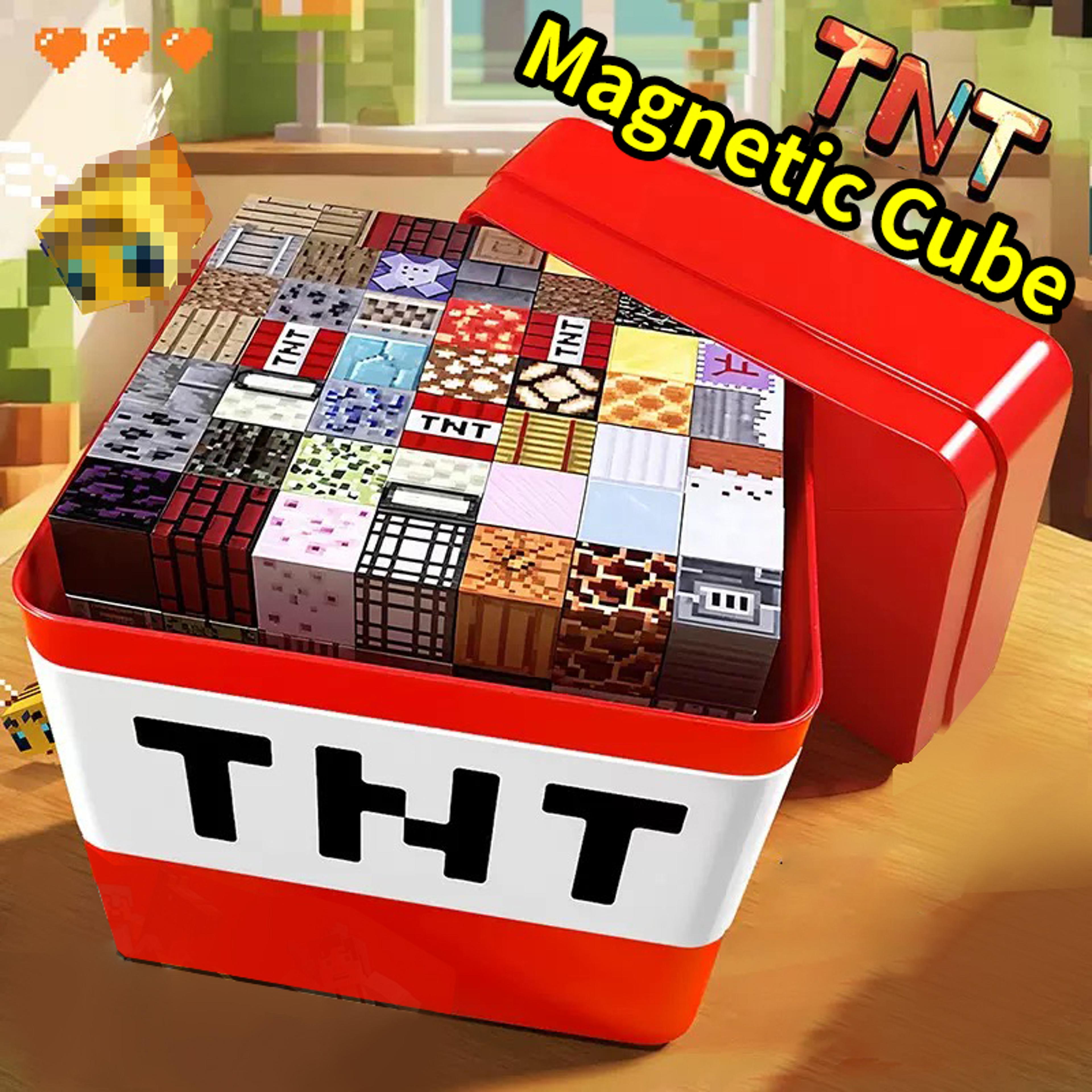 children diy magnetic building blocks set with play storage box