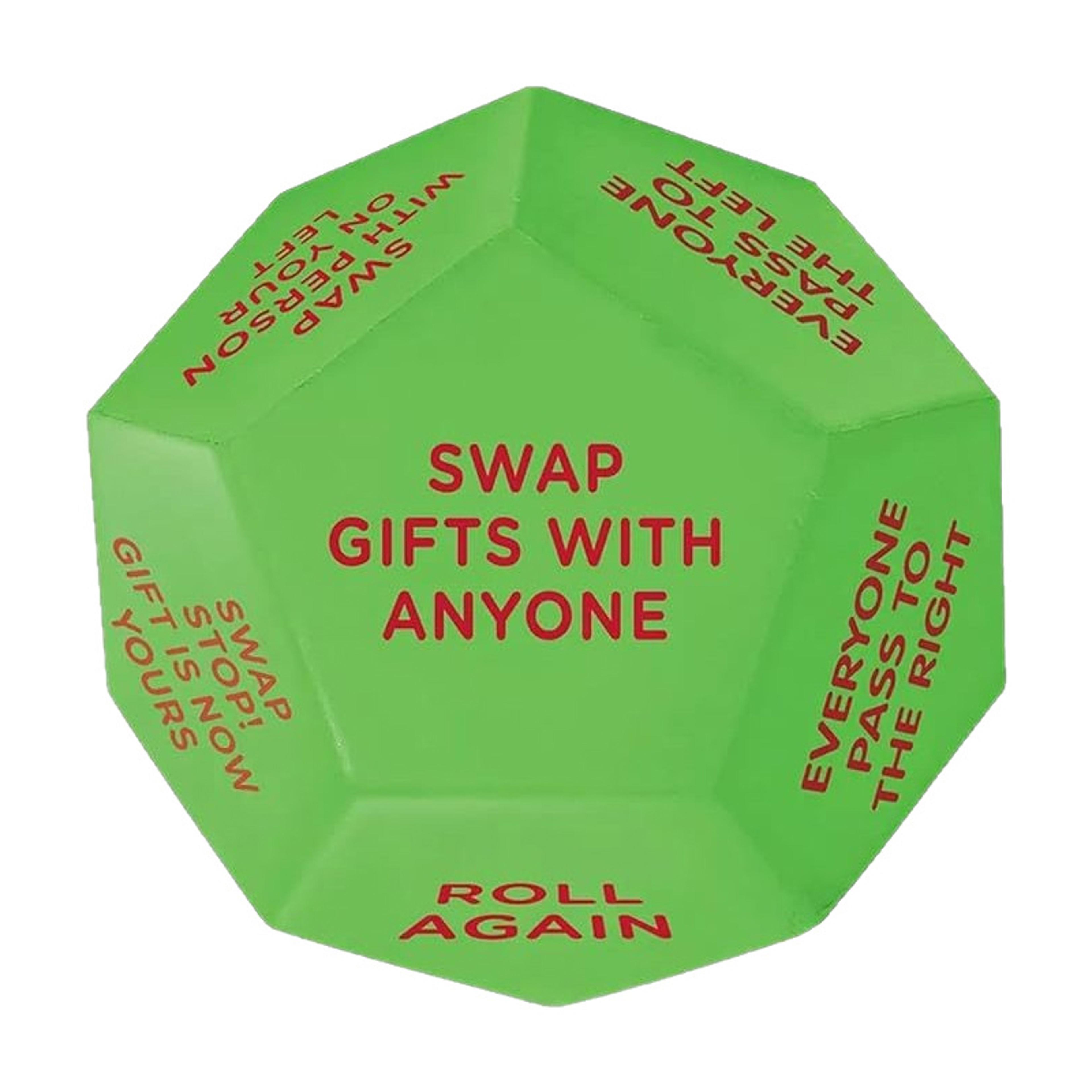 large exchange dice for xmas, santa swap gift exchange family game