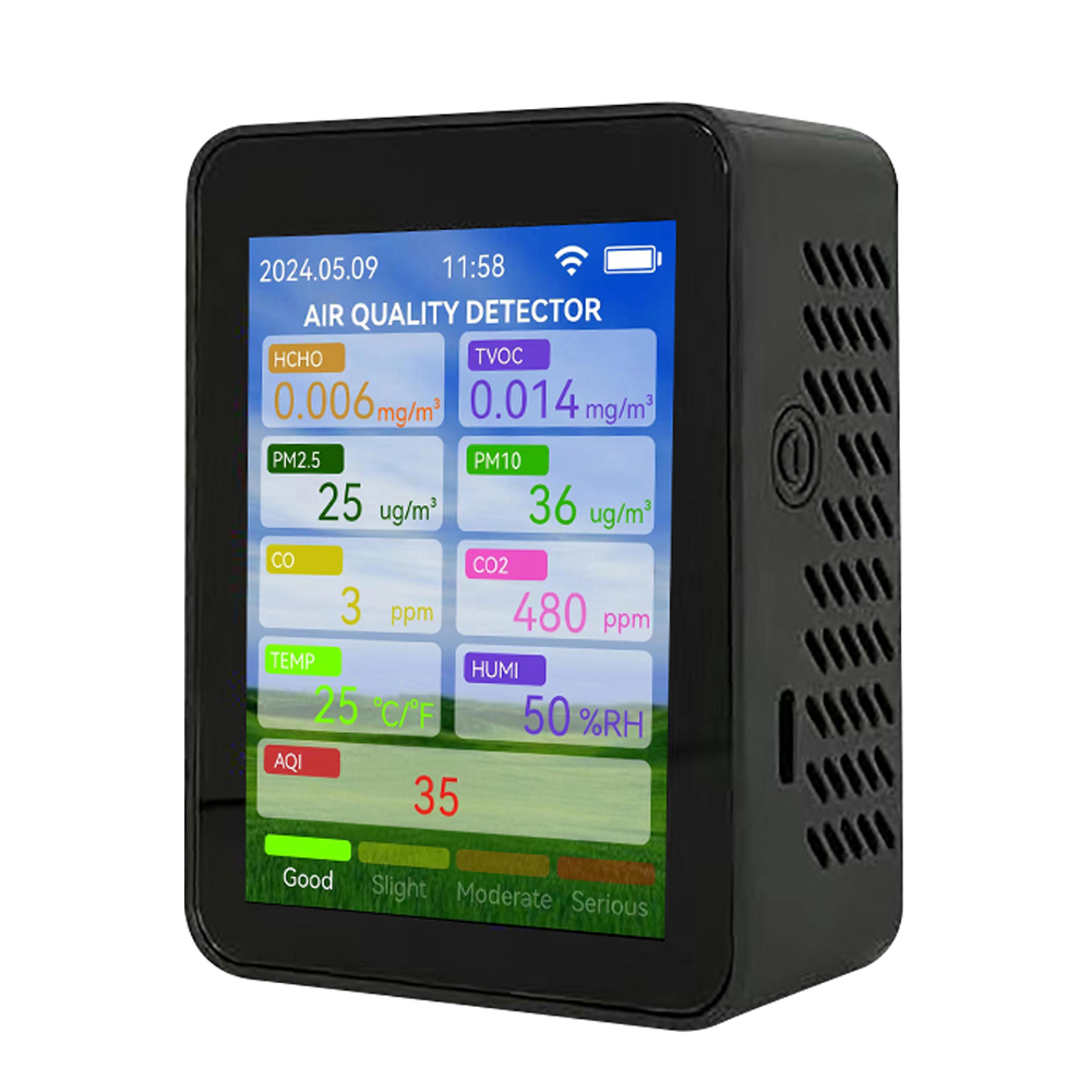 portable carbon monoxide tester, tuya wifi air quality meter for household use