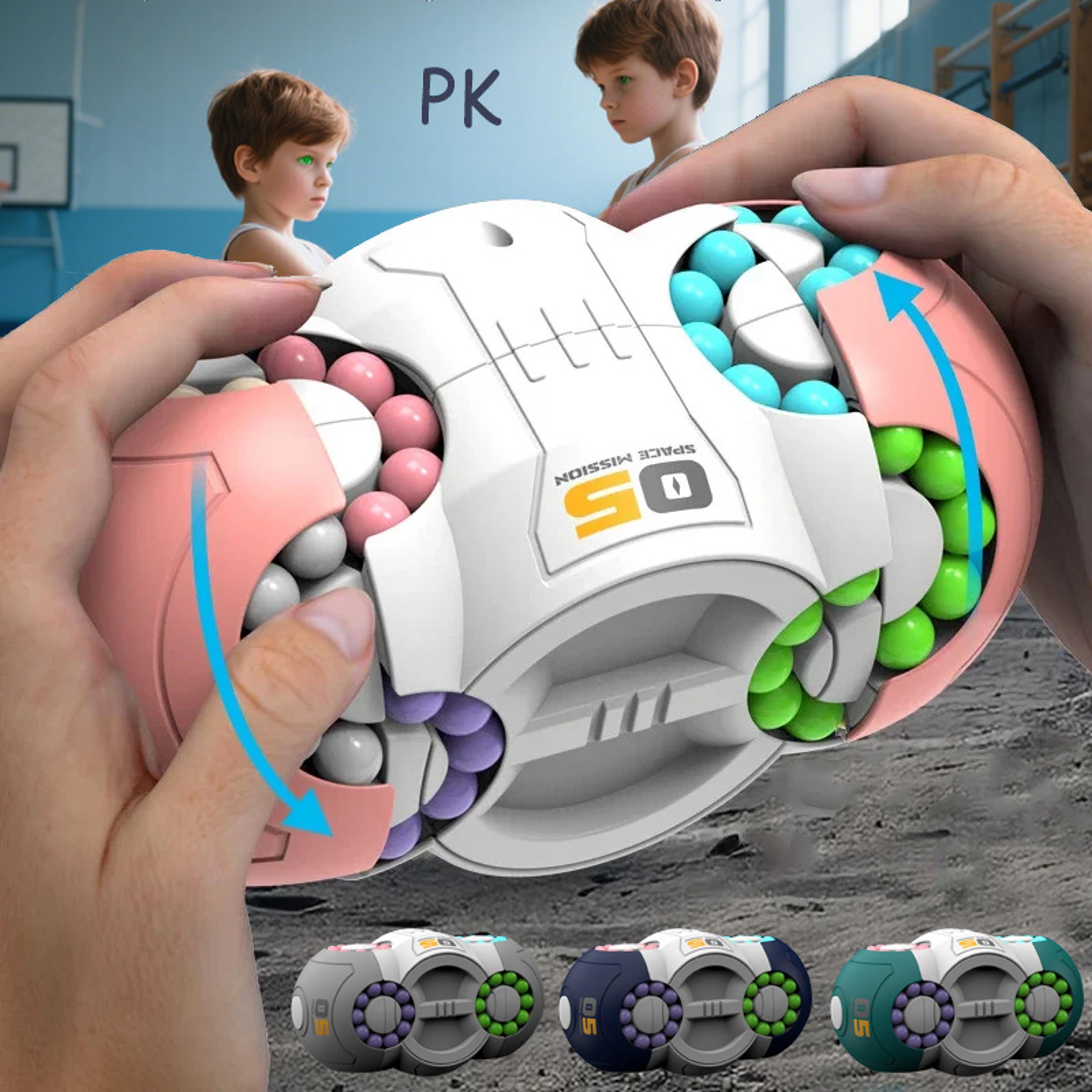 bean magic cube mind brain teaser, fidget toy for decompression, eight-sided rotation