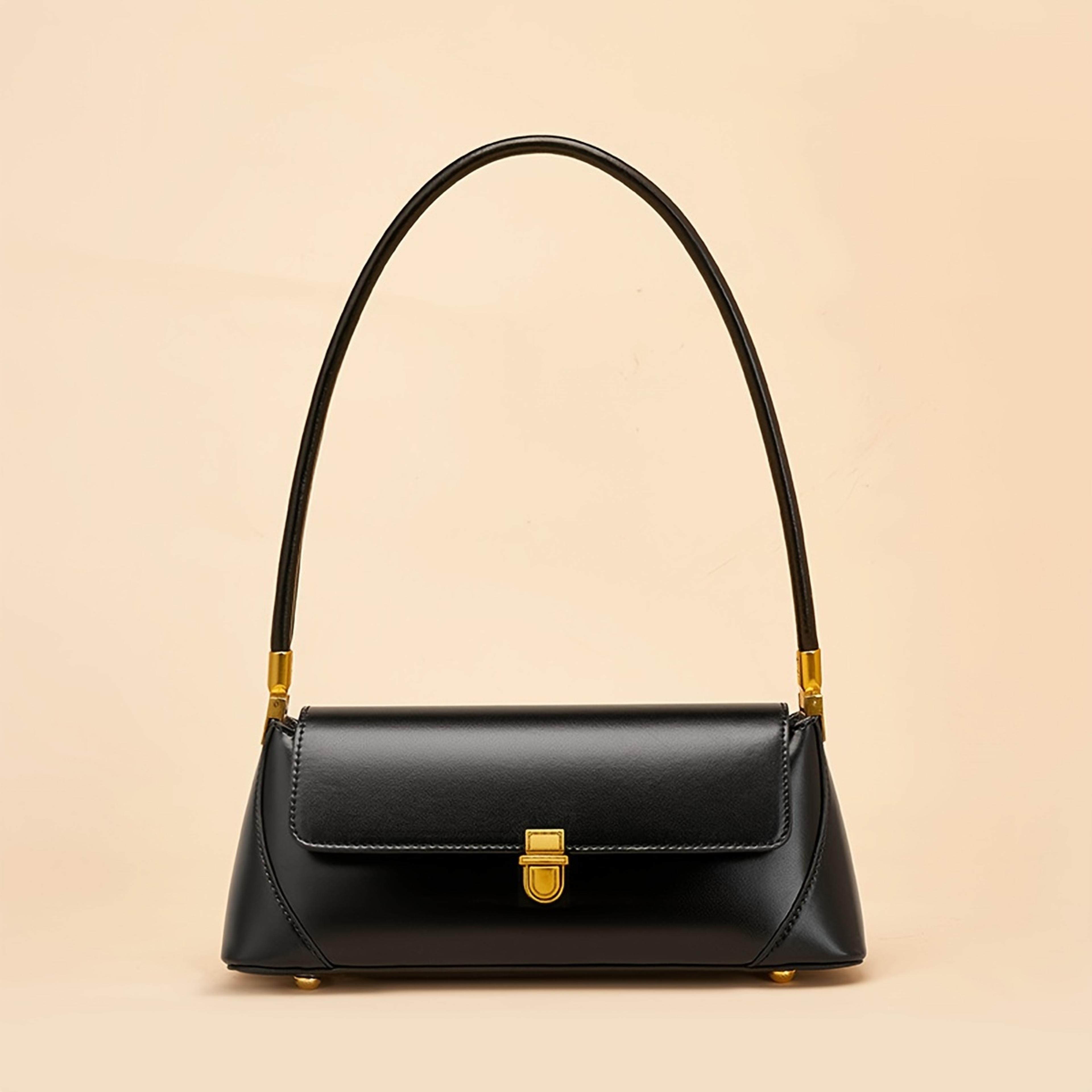 retro baguette underarm bag women's high feeling fashion shoulder bag pu material
