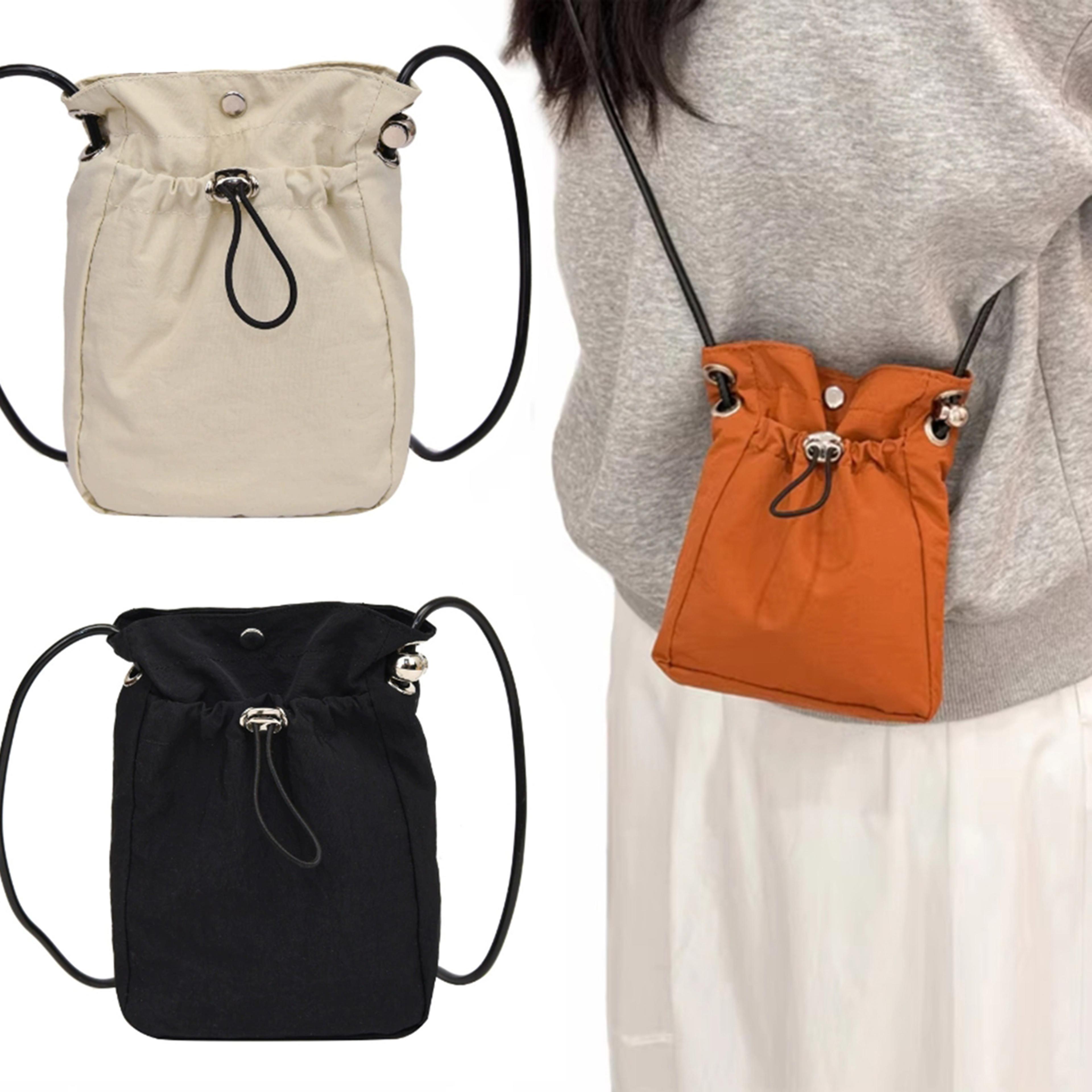 canvas purse messenger bag, nylon crossbody purse, soft mini phone wallet