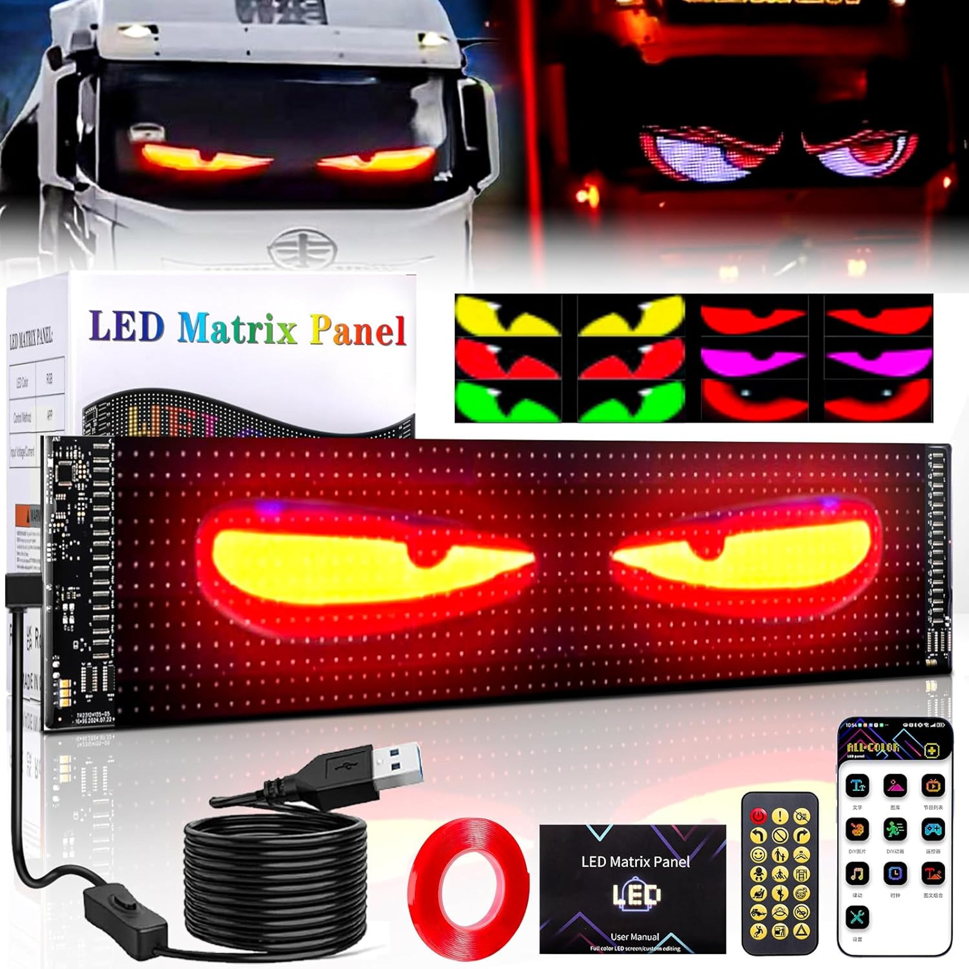 flexible screen led light demon's eye scrolling sign for car and store displays