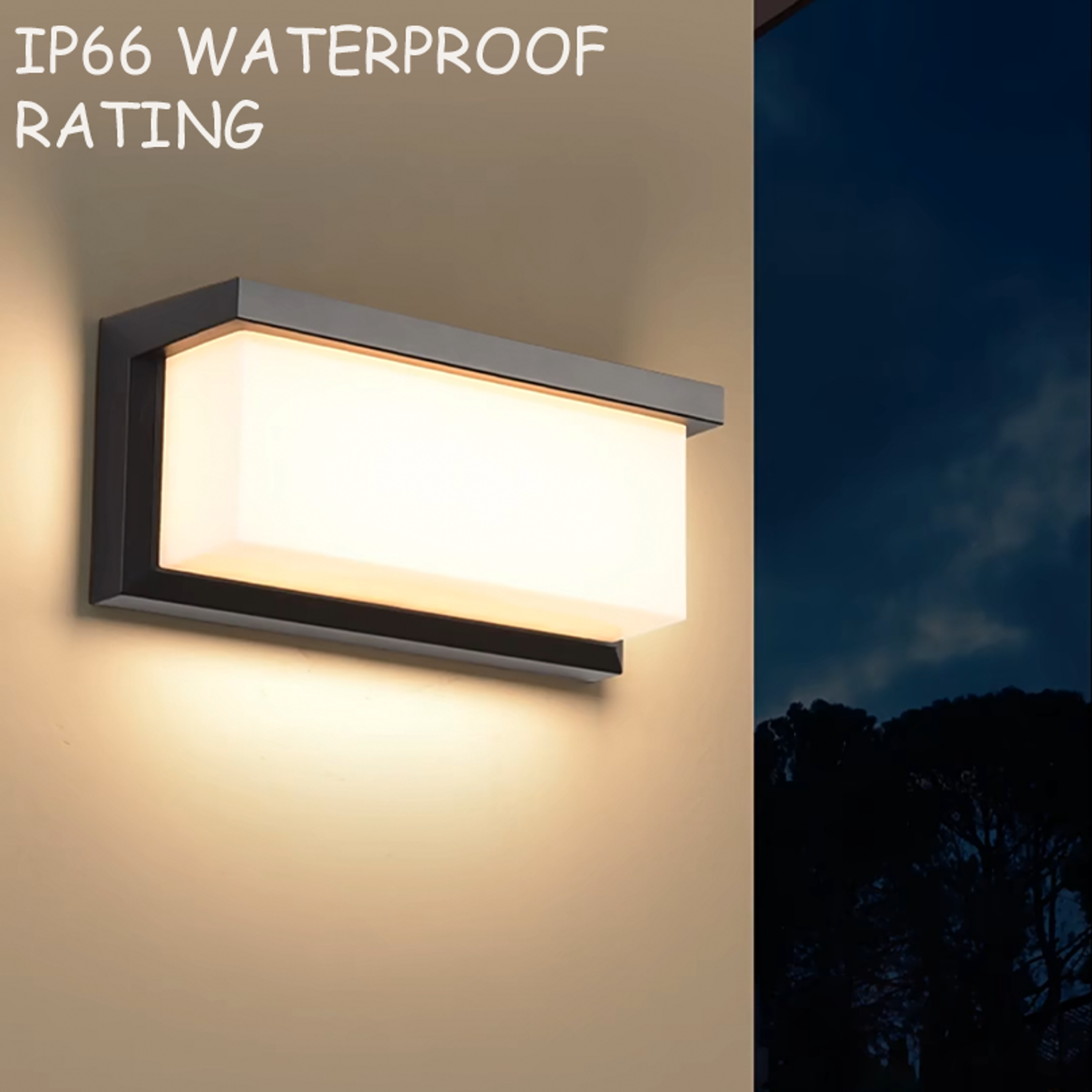 radar motion sensor outdoor lamp with waterproof led wall light for balcony and garden use