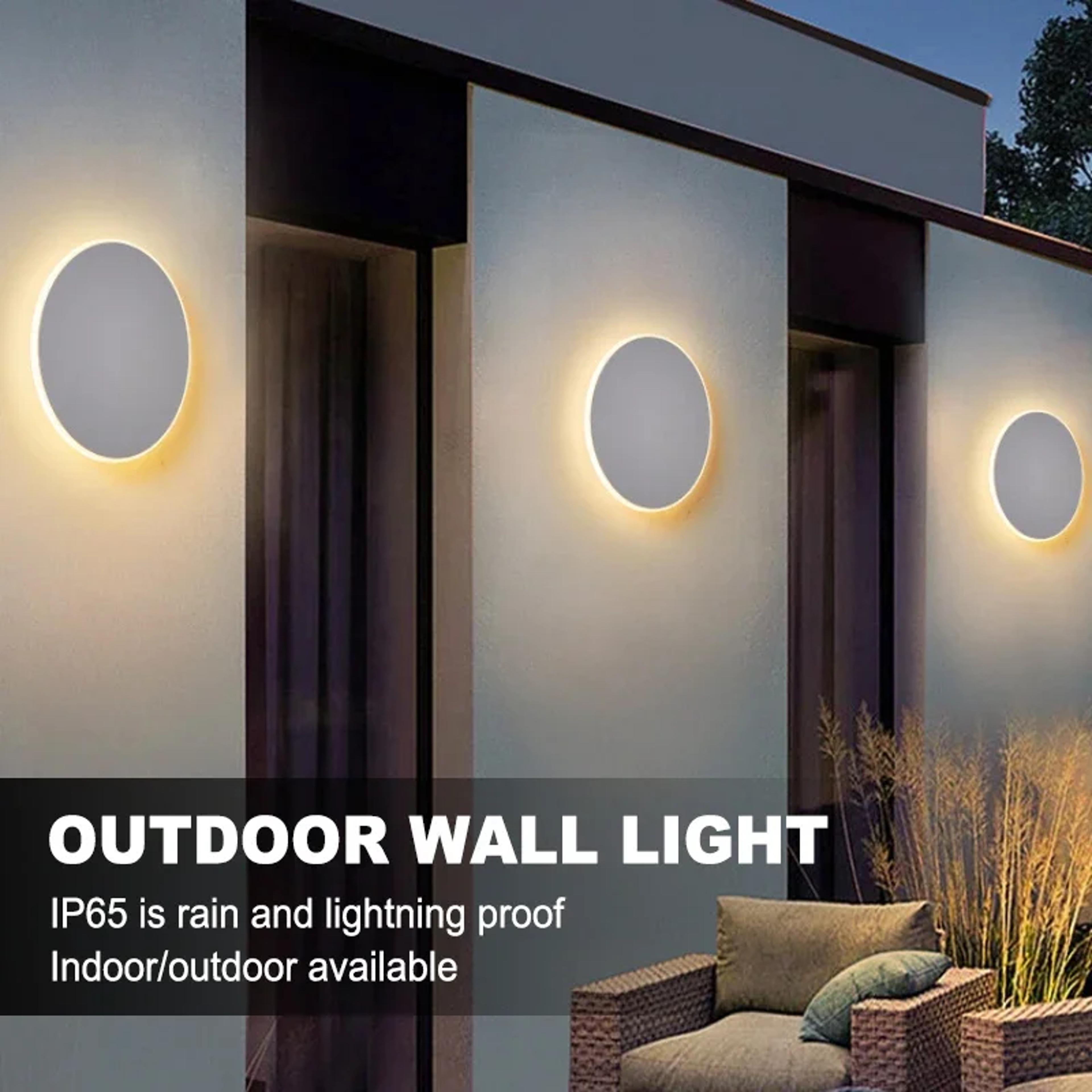 solar eclipse circular wall lamp for bedroom, corridor & garden sconce night light