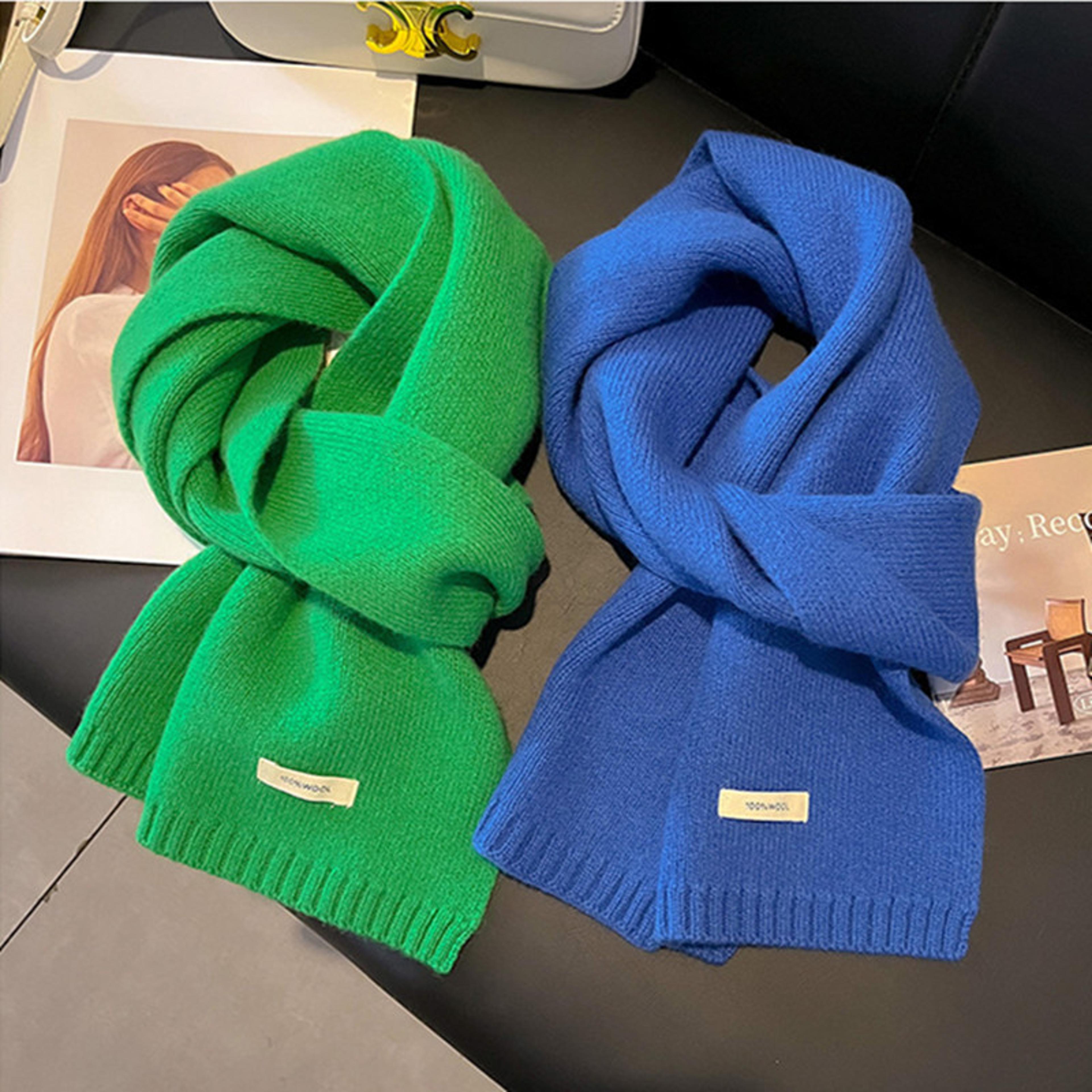 bright solid color wool scarves, soft cashmere pashmina shawl, winter warmth neck wrap