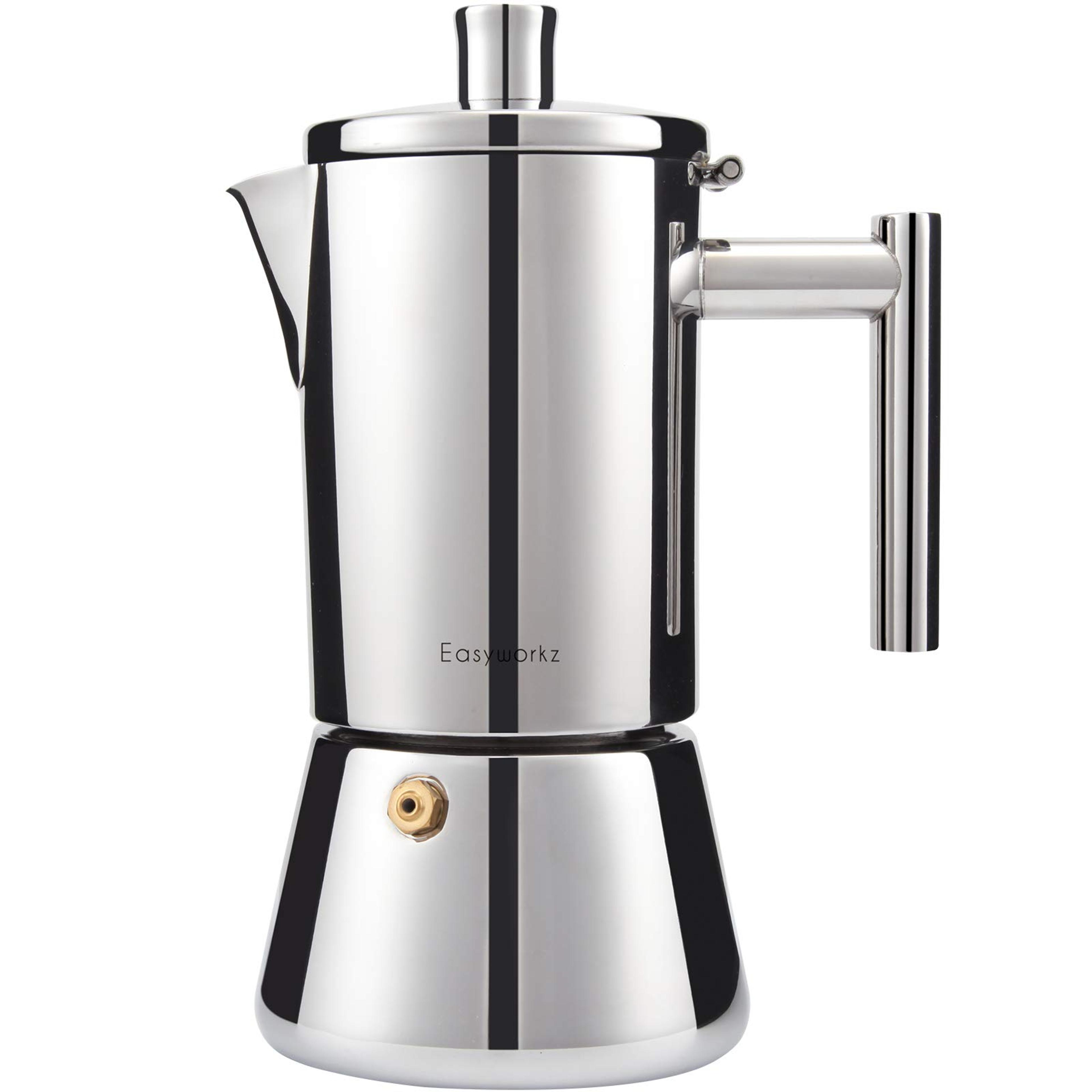 italian coffee machine maker, stainless steel stovetop espresso maker, induction moka pot