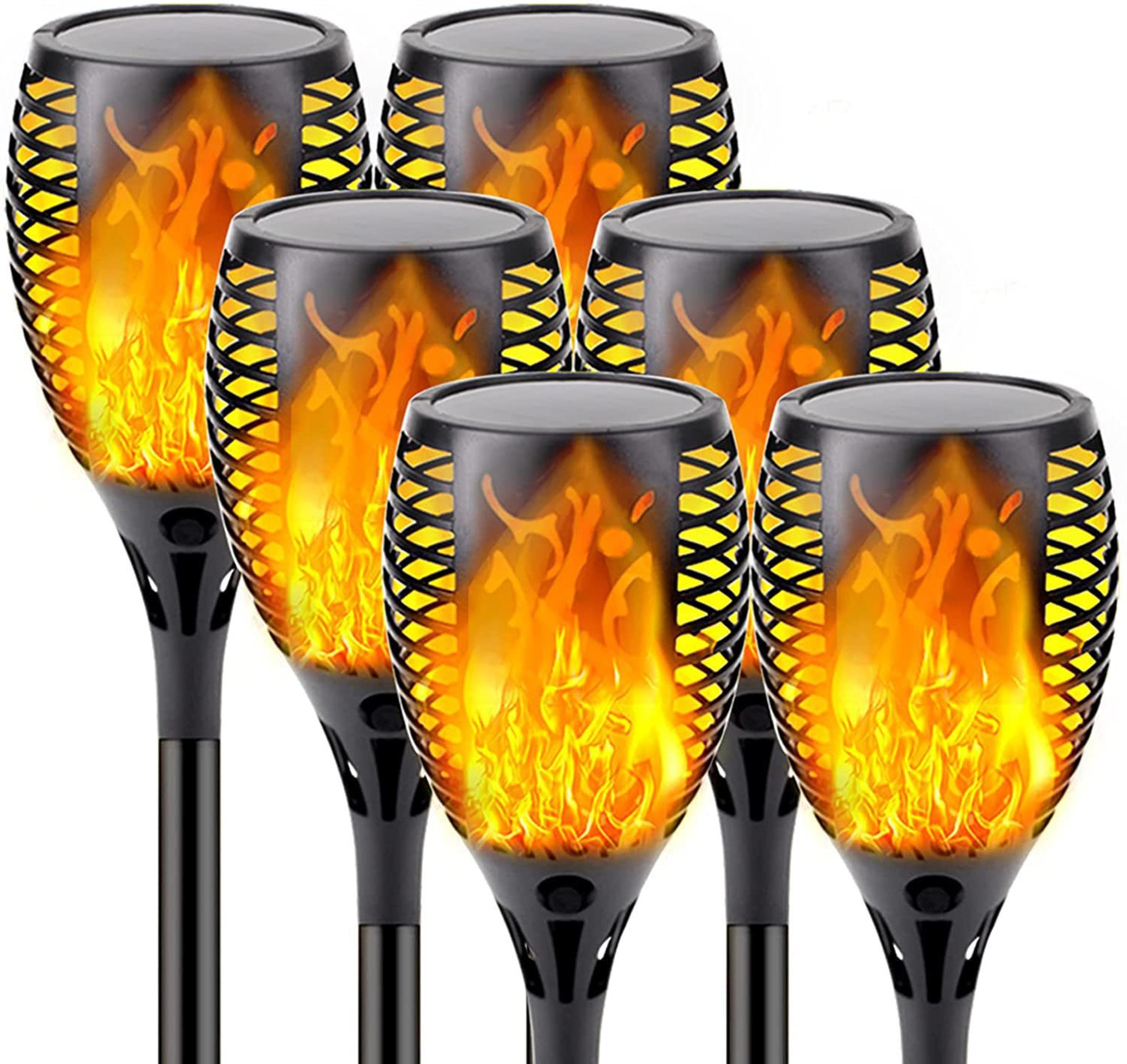waterproof garden flame torch light, flickering light for outdoor lawn path yard patio floor lamp