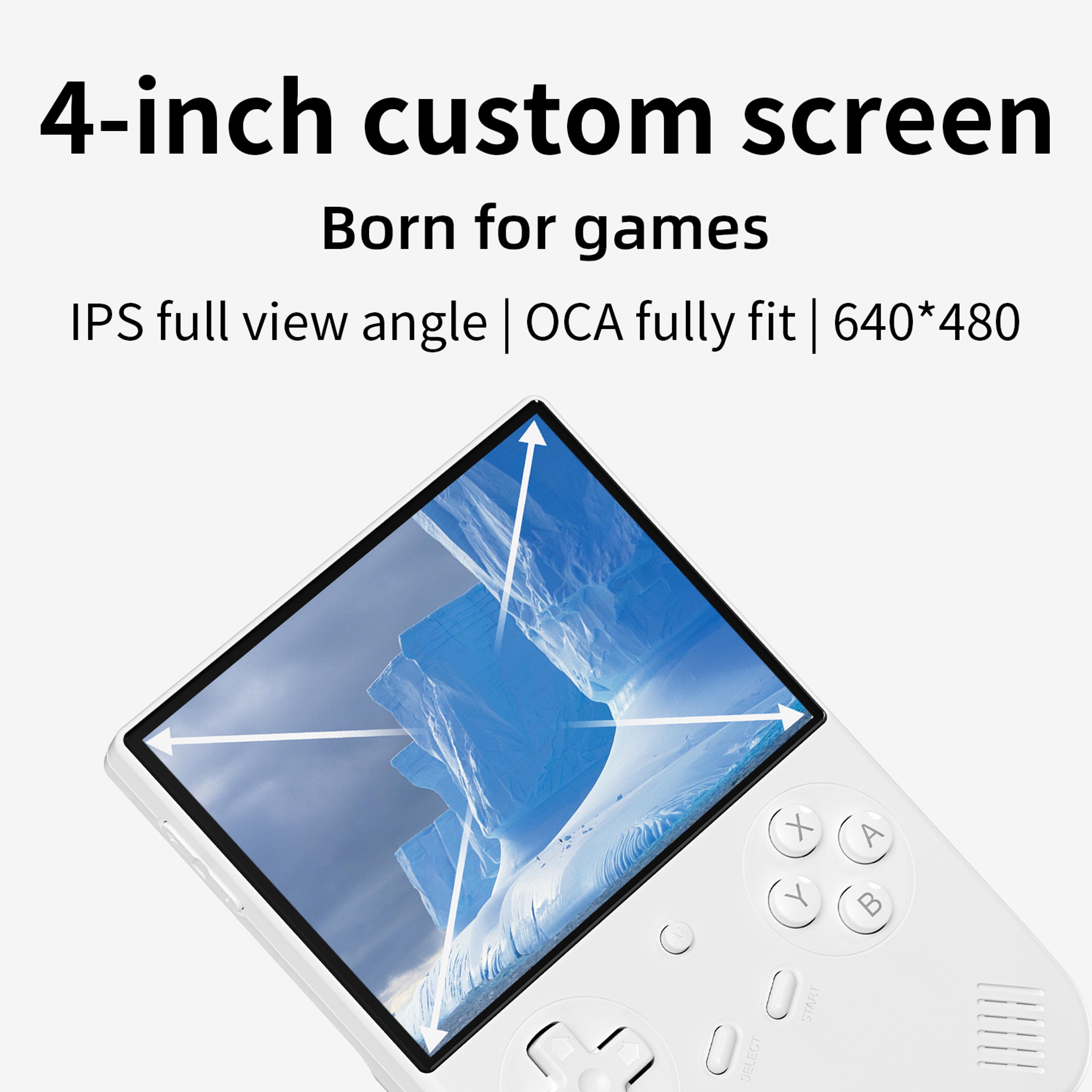 handheld game console with linux os, ips screen, wifi, bluetooth, hd support
