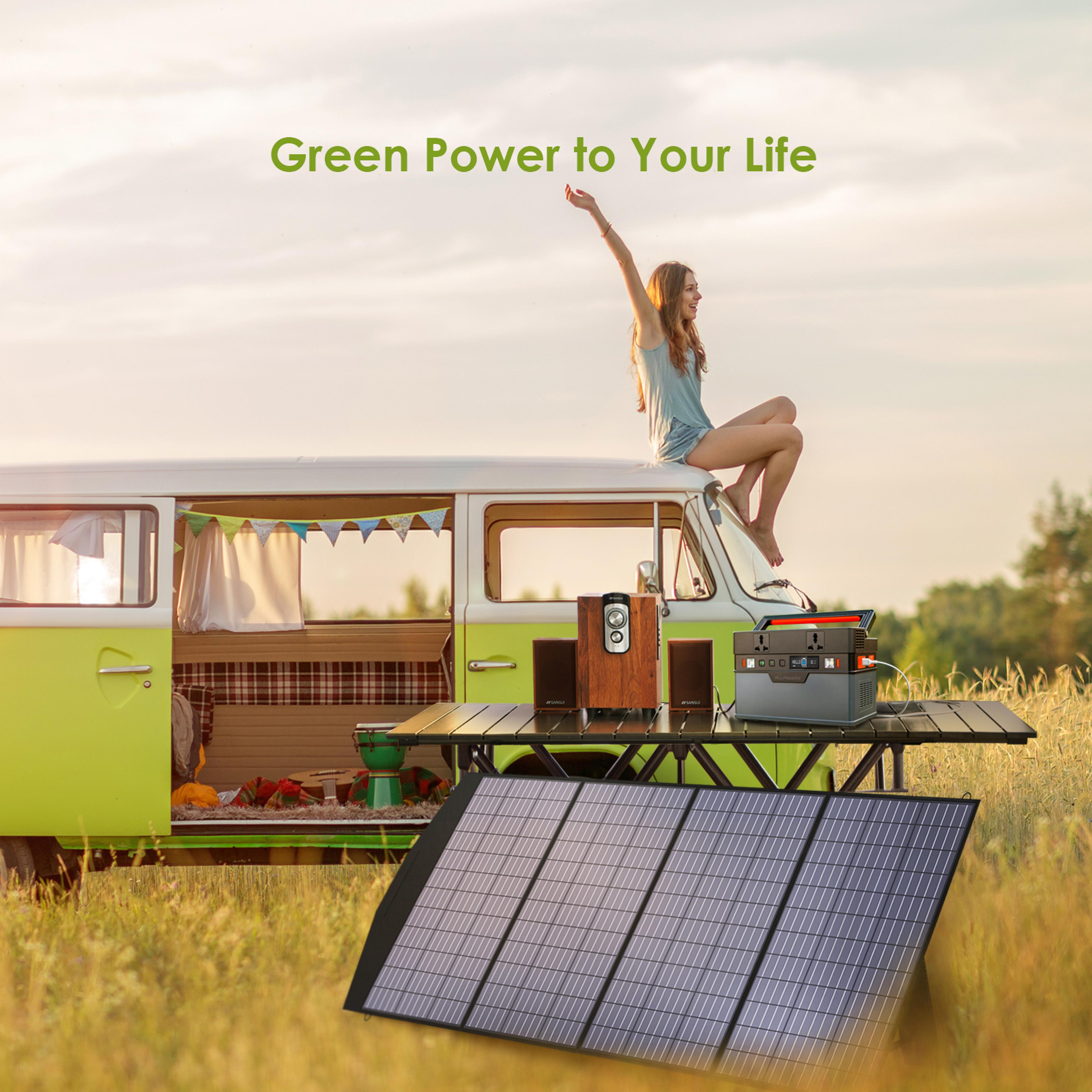 portable foldable solar panel, mobile solar charger for laptops, solar power generator for outdoor adventures