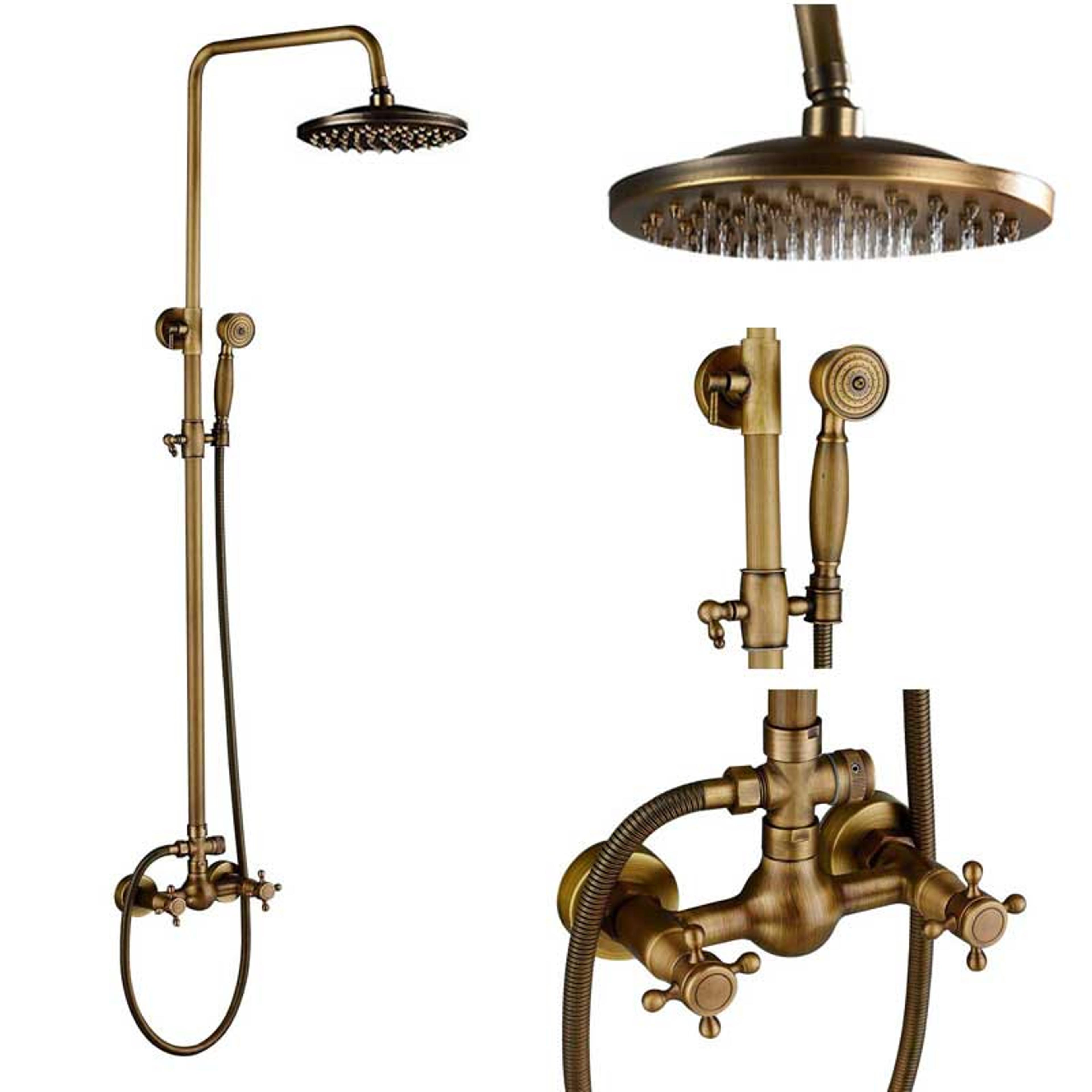 rainfall shower set with shelf, cold water mixer tap handhold bathroom shower faucet